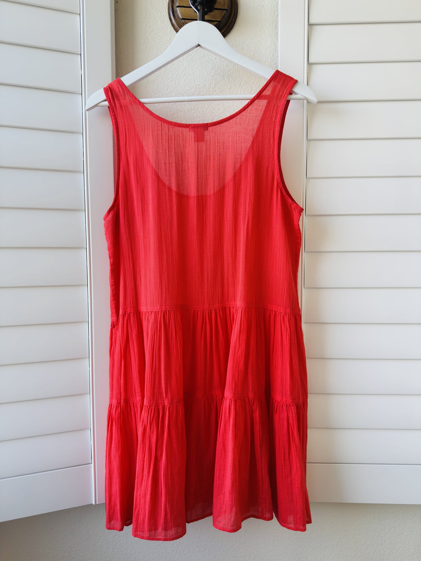 J.Crew Tiered Dress in Textured Cotton Size S
