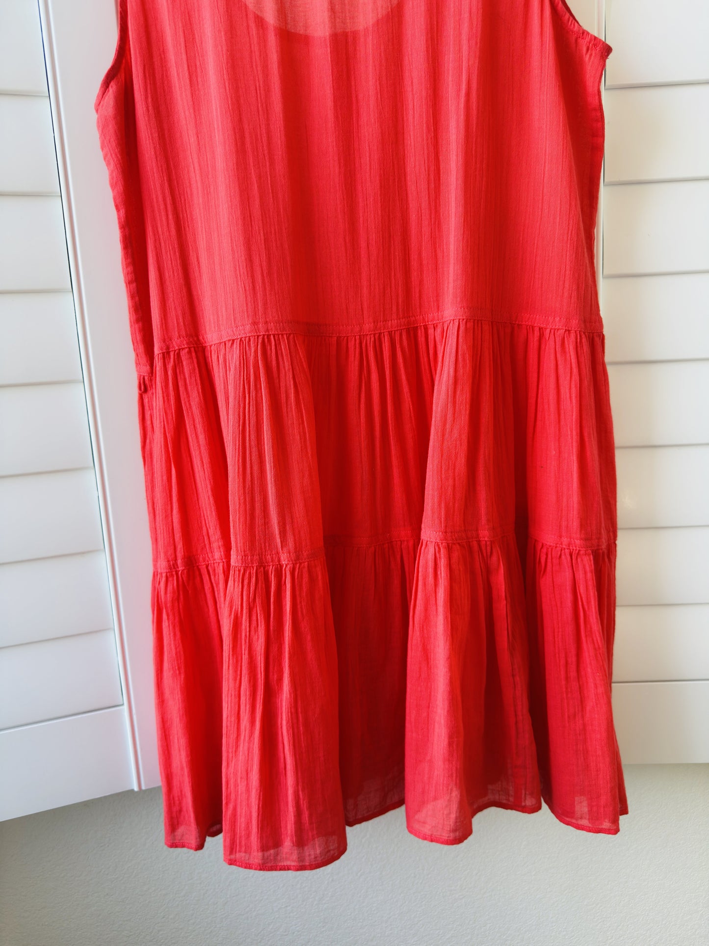 J.Crew Tiered Dress in Textured Cotton Size S