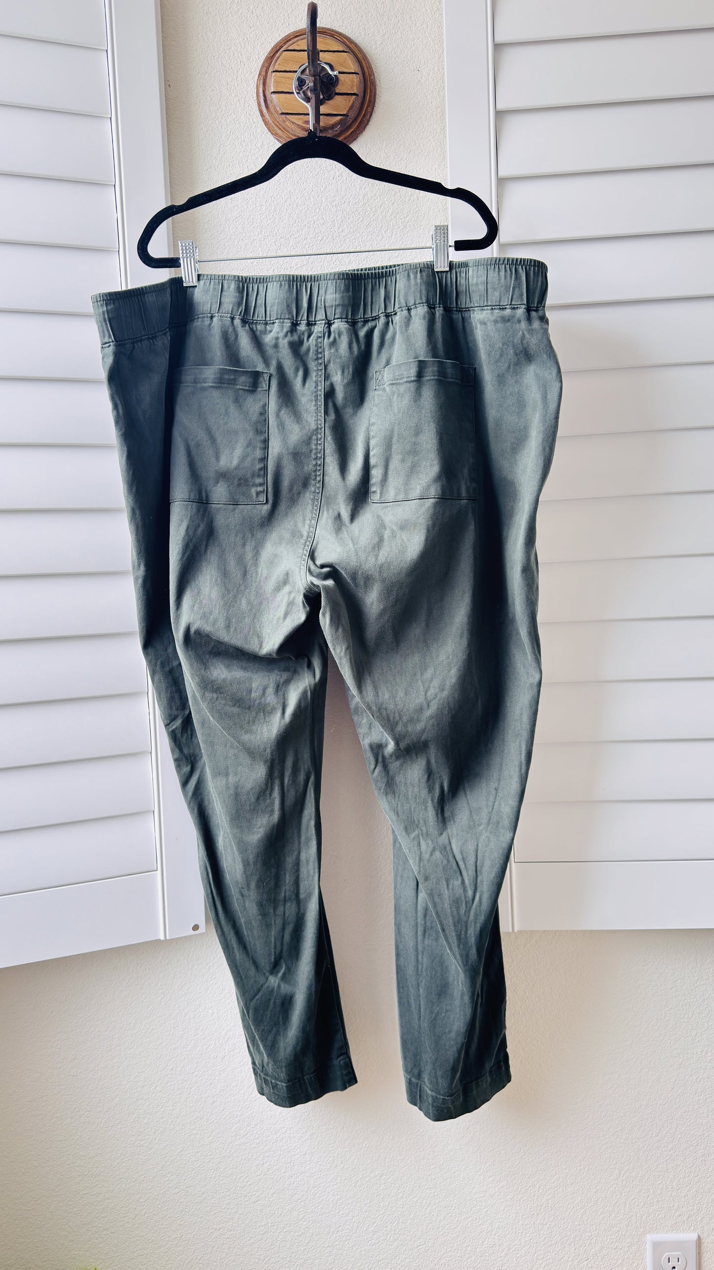 Buffalo David Bitton Olive Green Pull-On Drawstring Pants Size XXL