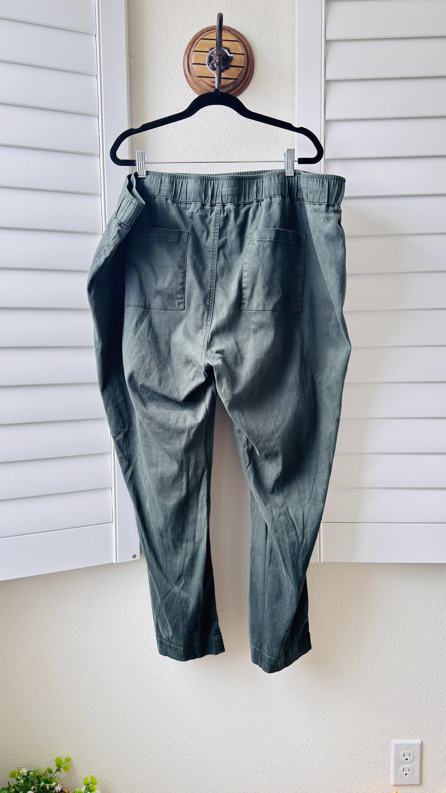 Buffalo David Bitton Olive Green Pull-On Drawstring Pants Size XXL