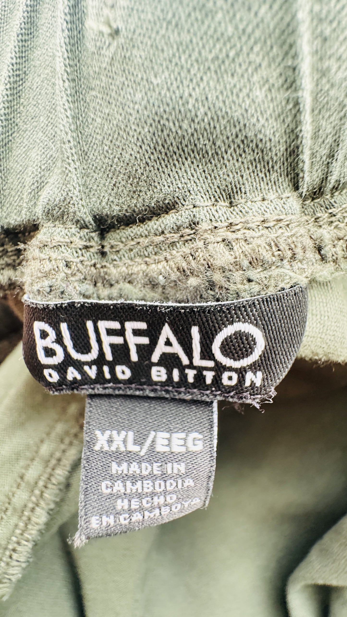 Buffalo David Bitton Olive Green Pull-On Drawstring Pants Size XXL