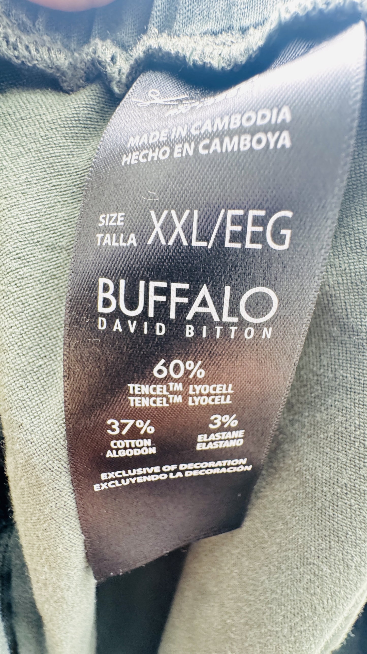 Buffalo David Bitton Tencel Cotton Drawstring Pants Size XXL