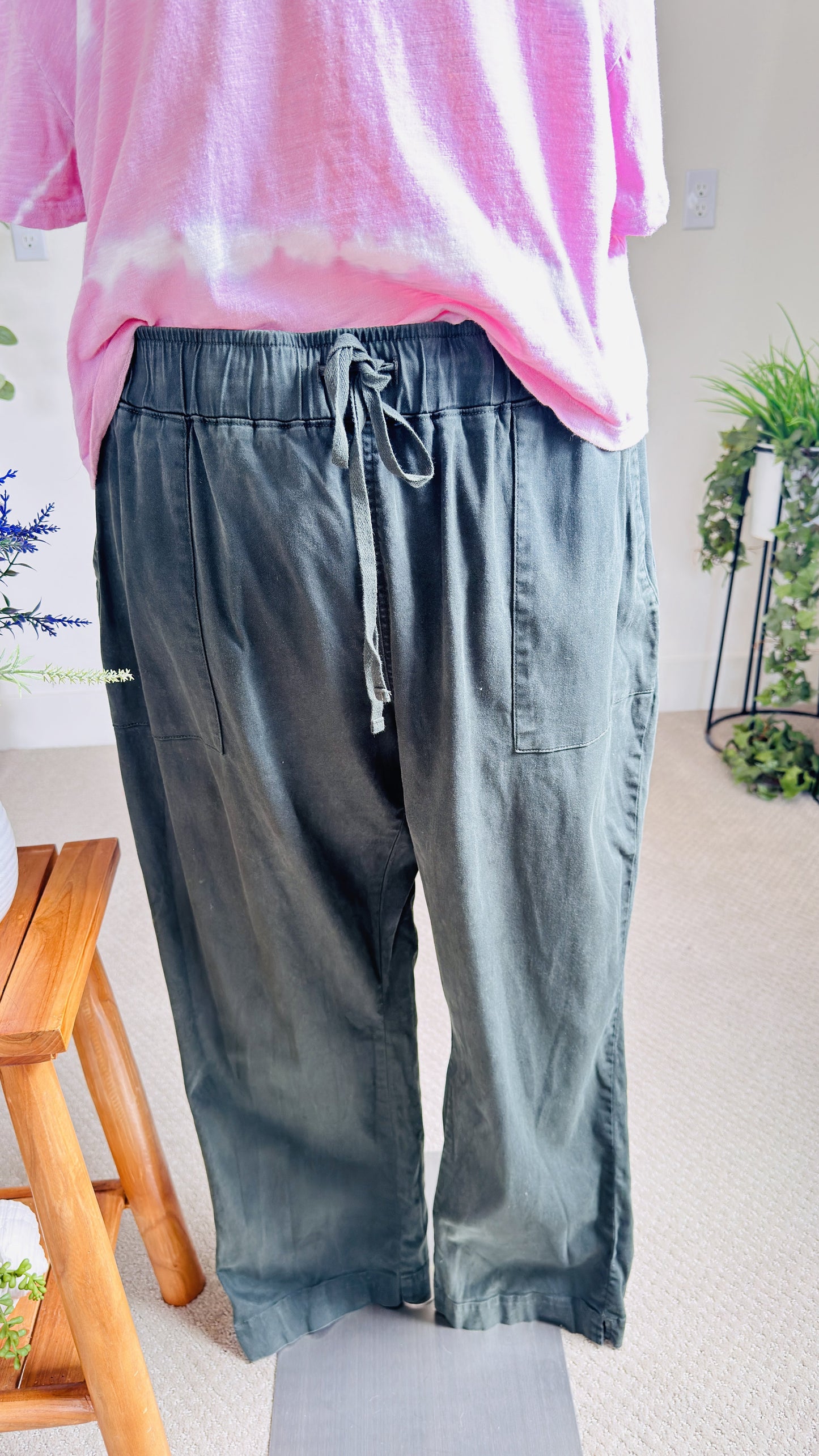 Buffalo David Bitton Olive Green Pull-On Drawstring Pants Size XXL