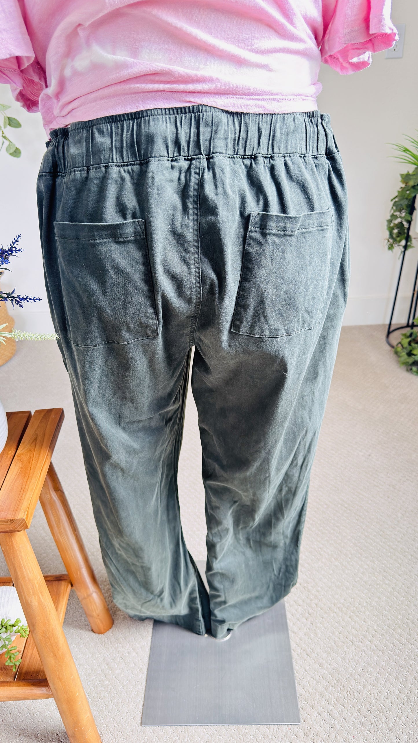 Buffalo David Bitton Olive Green Pull-On Drawstring Pants Size XXL