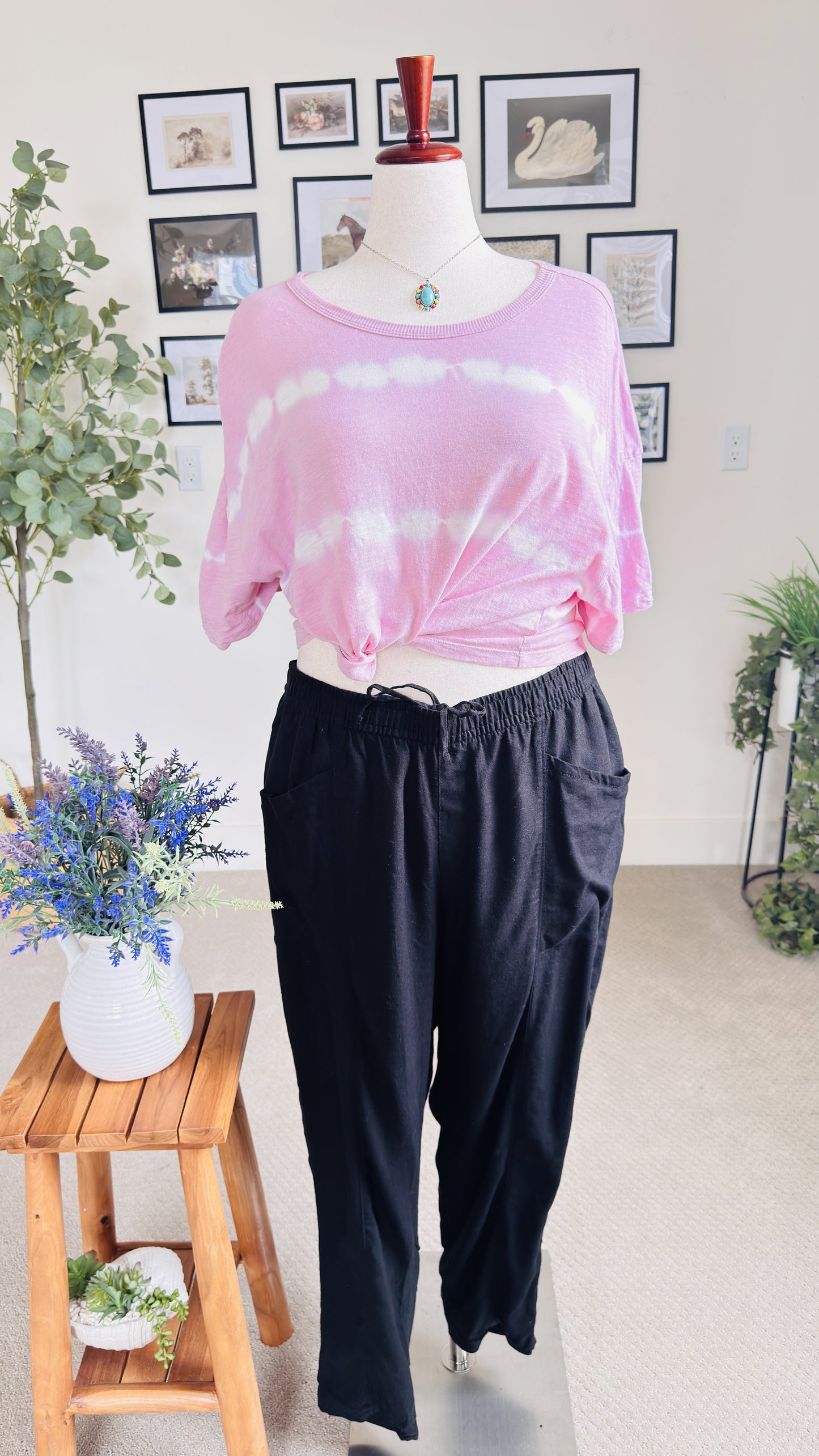 Old Navy Black Linen-Blend Casual Pants Size XL