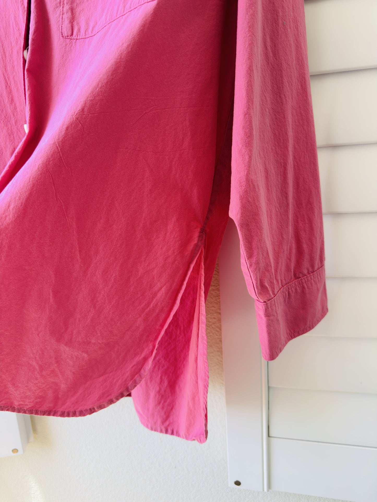 Madewell Oversized Button-Down Shirt Pink Size S