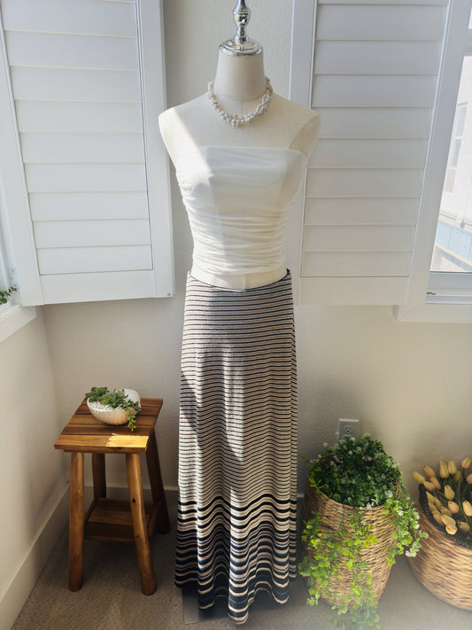 M.S.S.P. Striped Knit Maxi Skirt - Size M