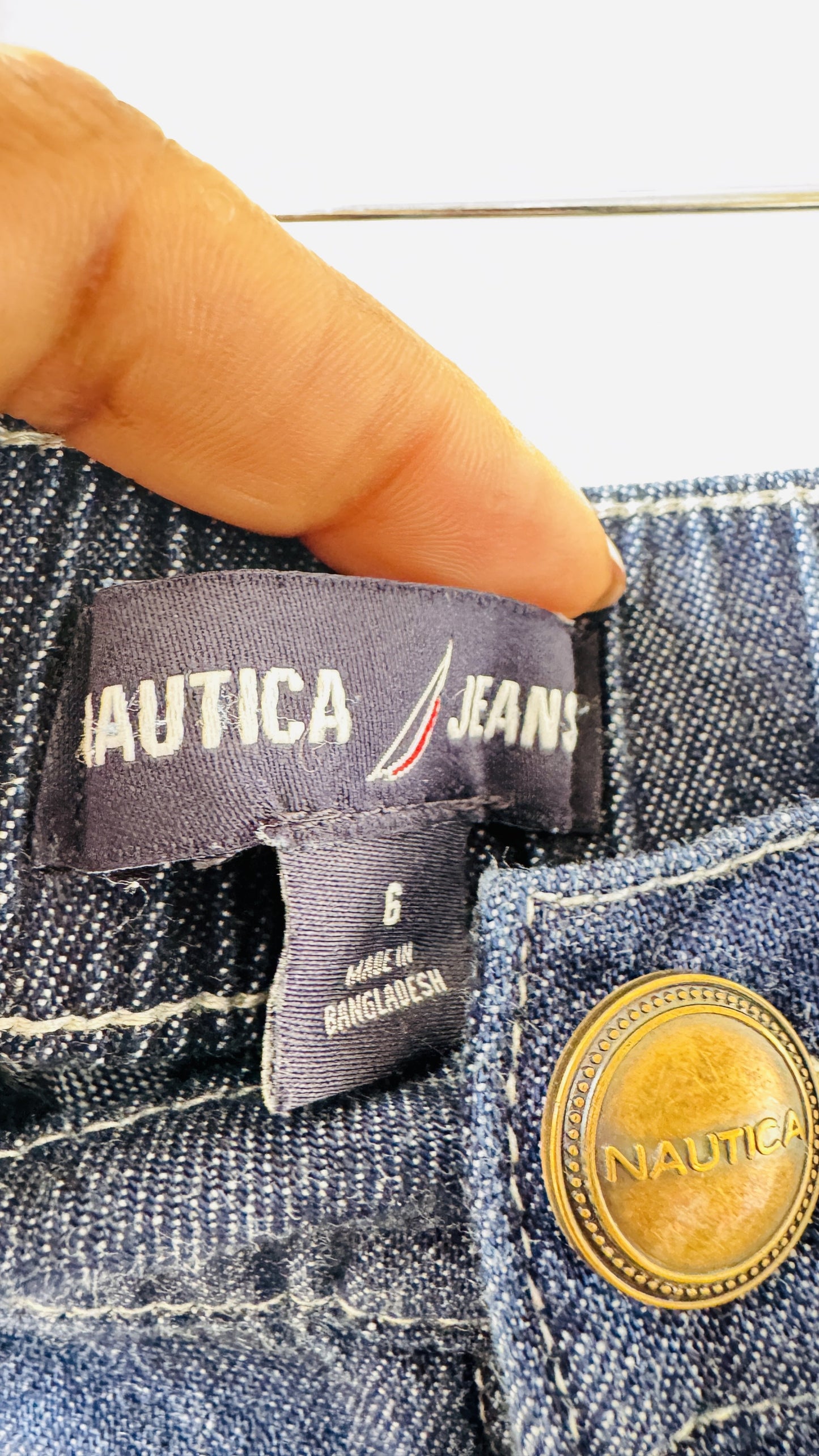 Nautica Jeans Wide Leg Sailor Denim Pants Size 6