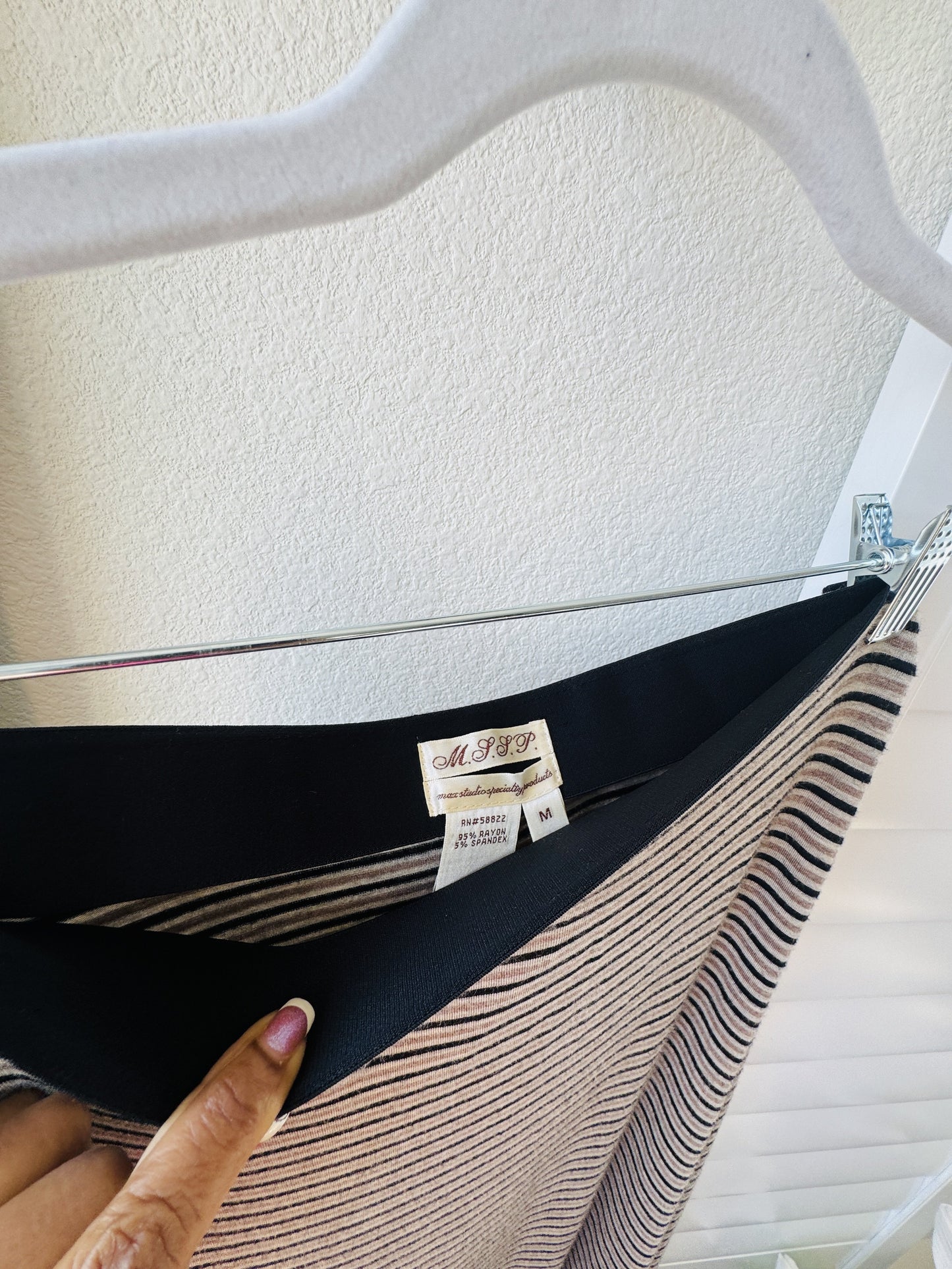 M.S.S.P. Striped Knit Maxi Skirt - Size M
