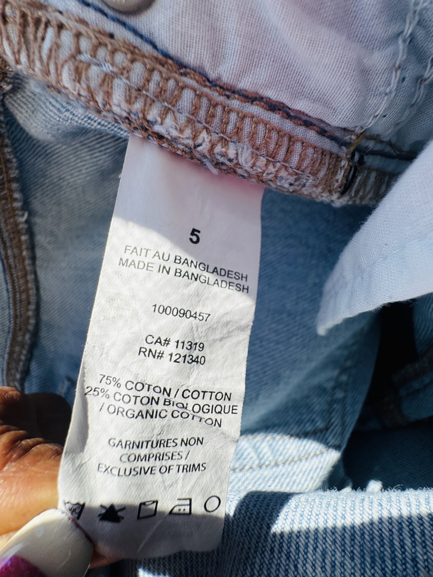 Garage Denim Ample Baggy Distressed Light Wash Jeans Size 5/27