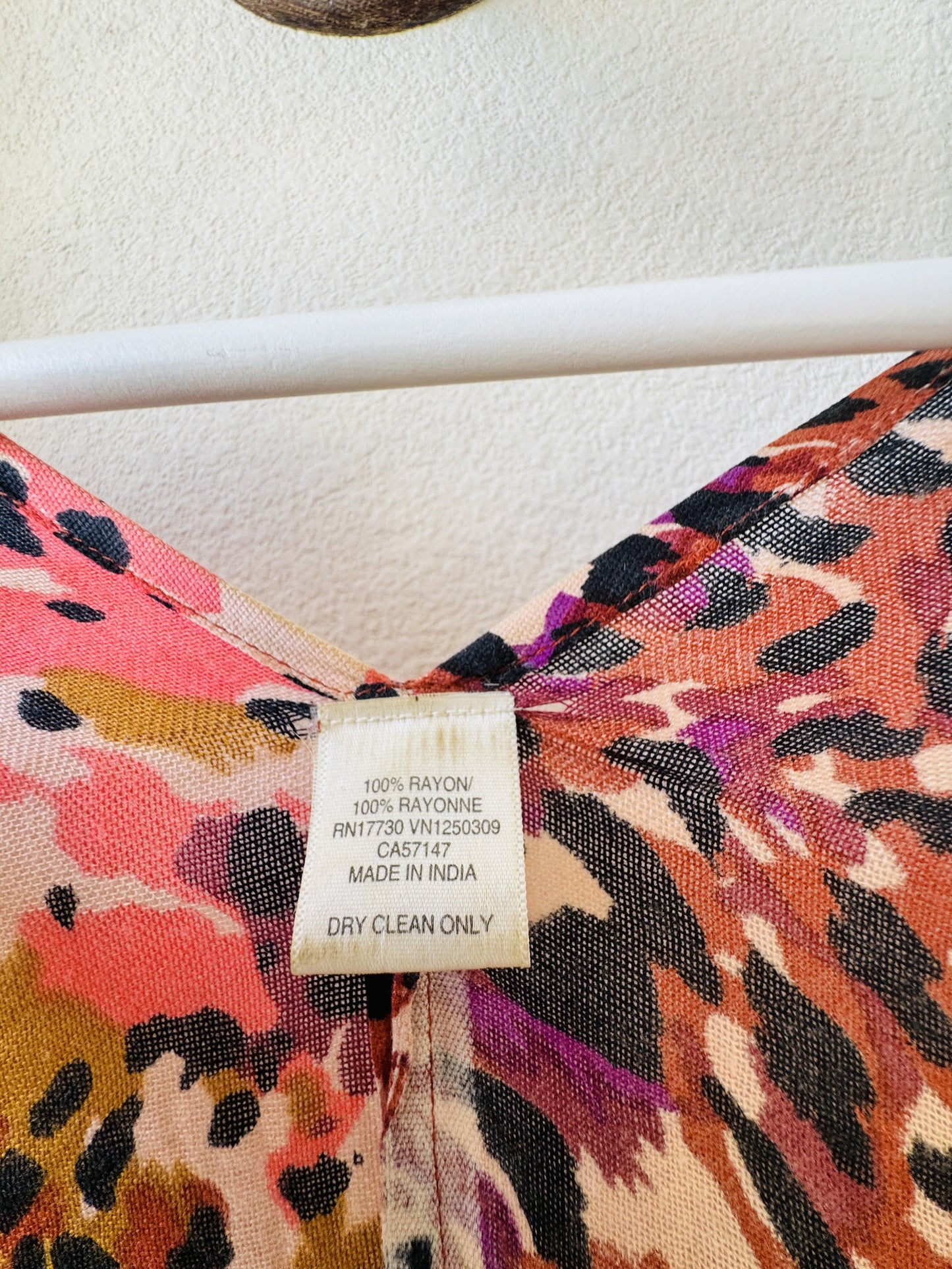 Target. Multicolor Abstract Leopard Print Fringe Kimono Size One Size