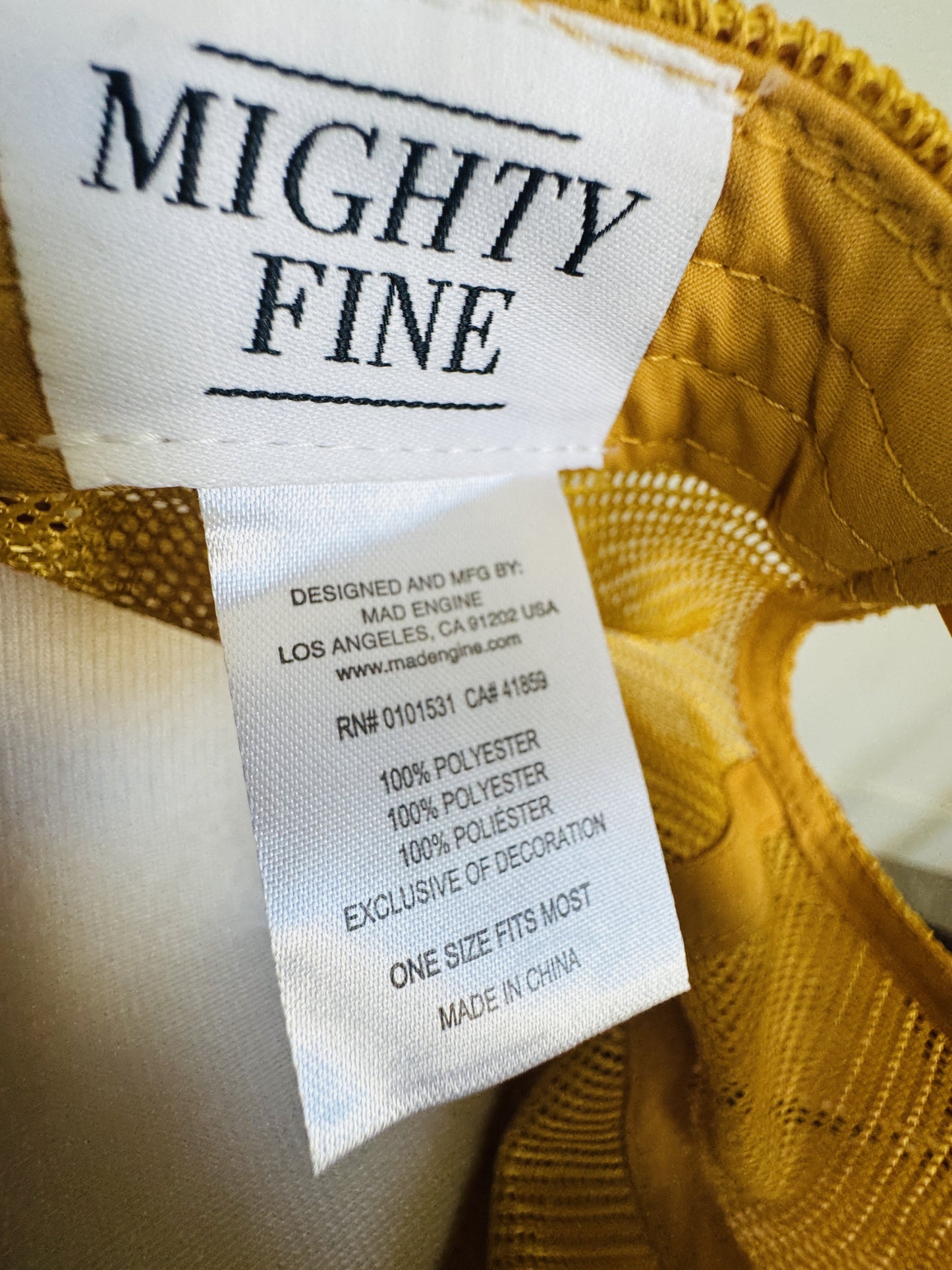 Mighty Fine "Not My First Rodeo" Yellow Trucker Hat