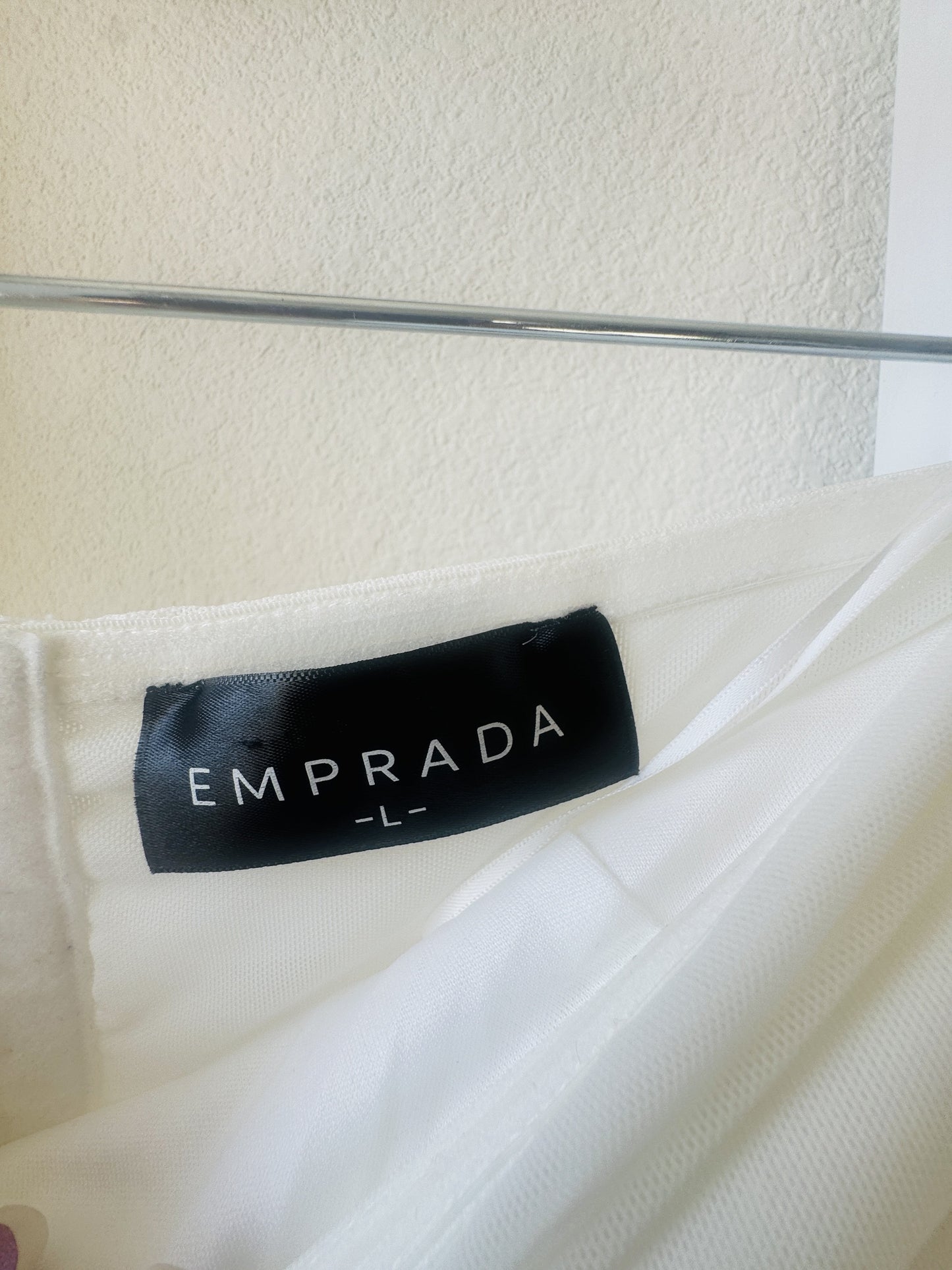 Emprada White Mesh Ruched Strapless Tube Top - Size L
