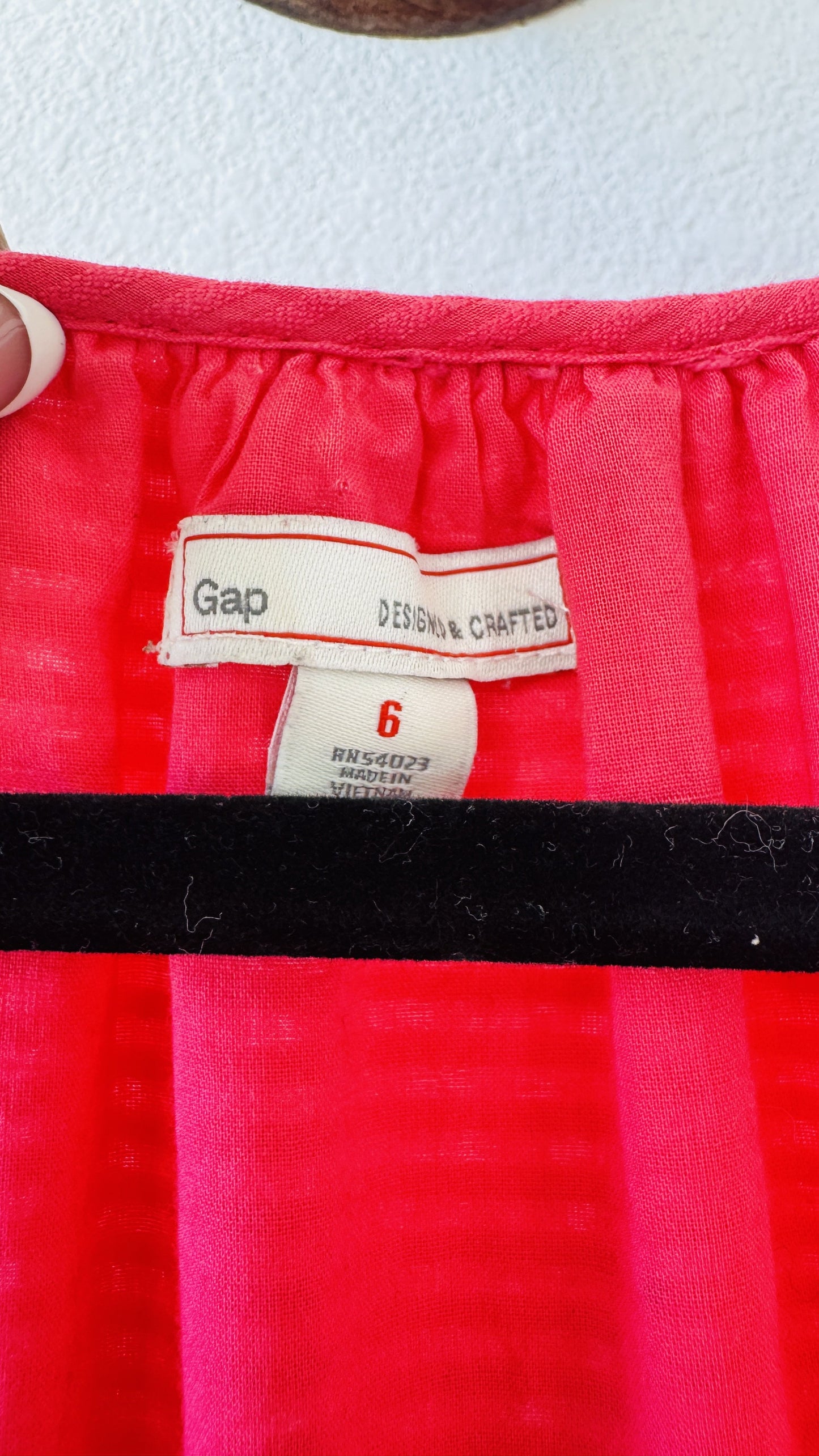 Gap Hot Pink Sleeveless Button-Front Cotton Dress Size 6