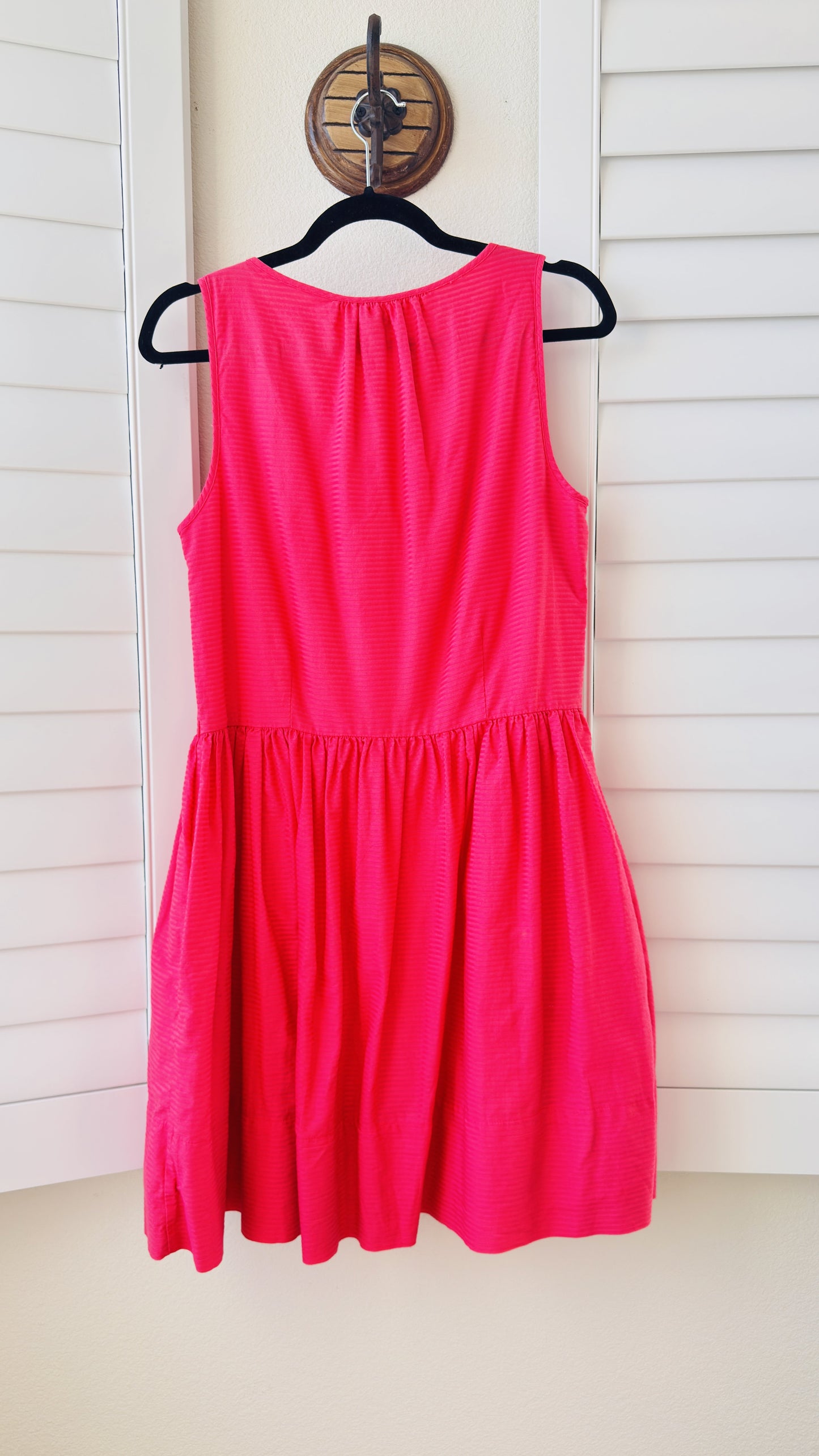 Gap Hot Pink Sleeveless Button-Front Cotton Dress Size 6