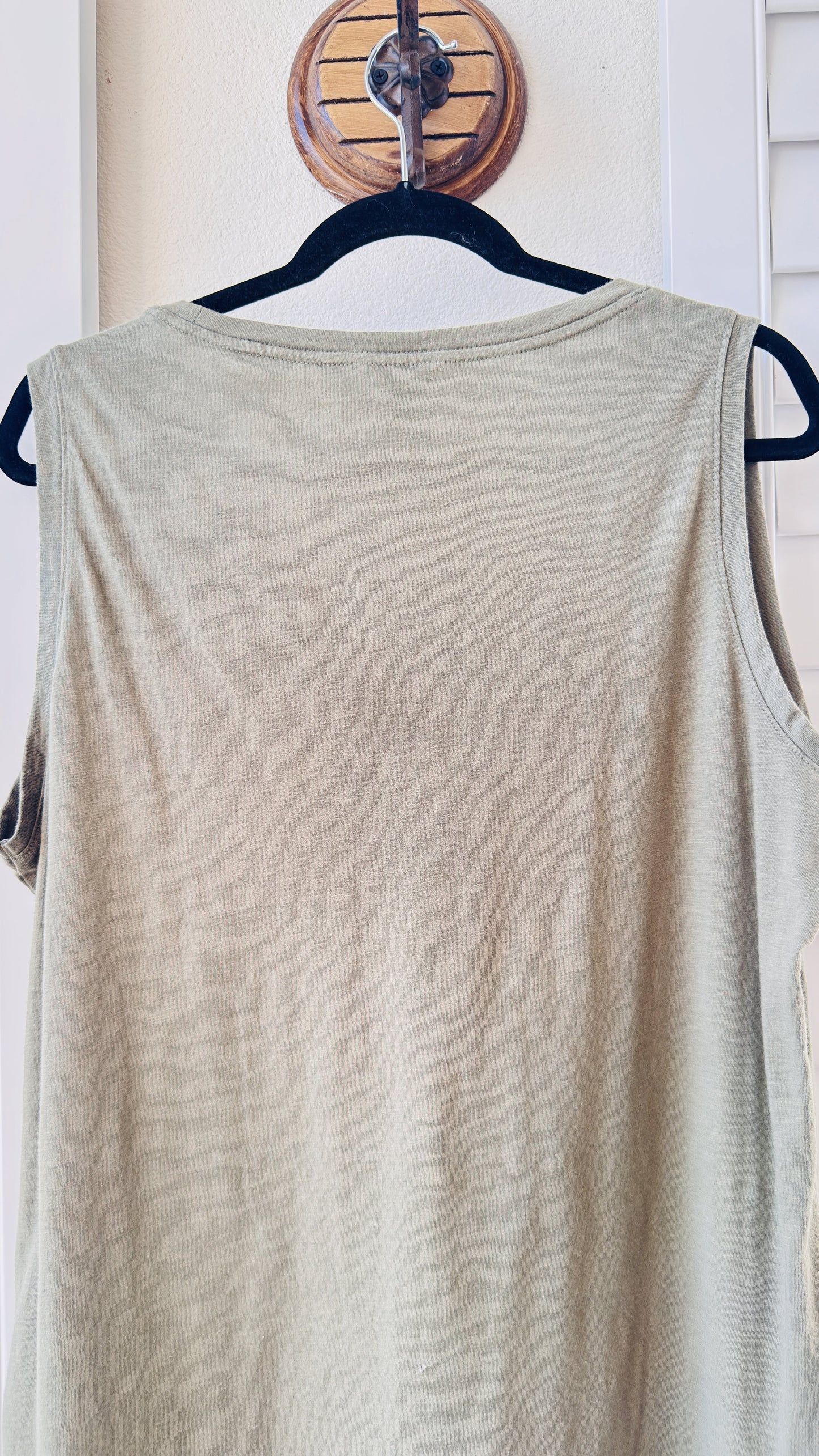 Nautica Olive Green Scoop Neck Tank Top - Size XL