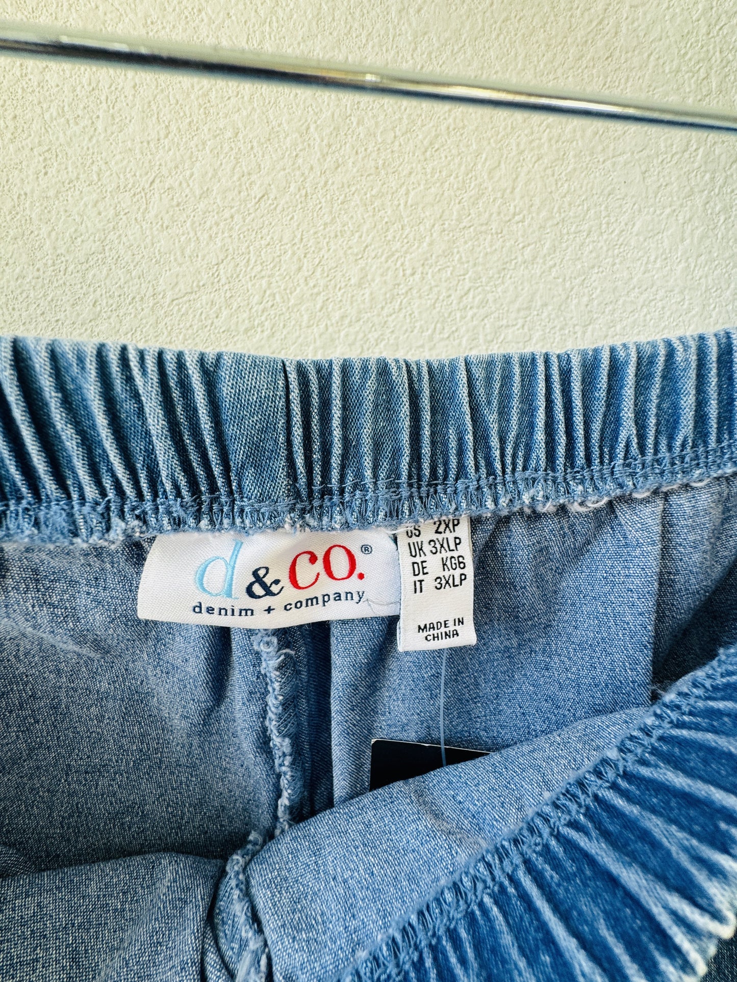 Denim & Co. Elastic Waist Stretch Denim Pants Size 2XP