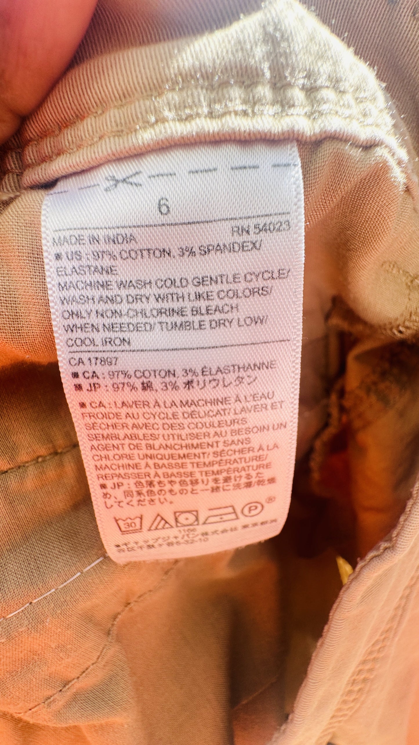 Banana Republic Stretch Cotton Chino Shorts Size 6