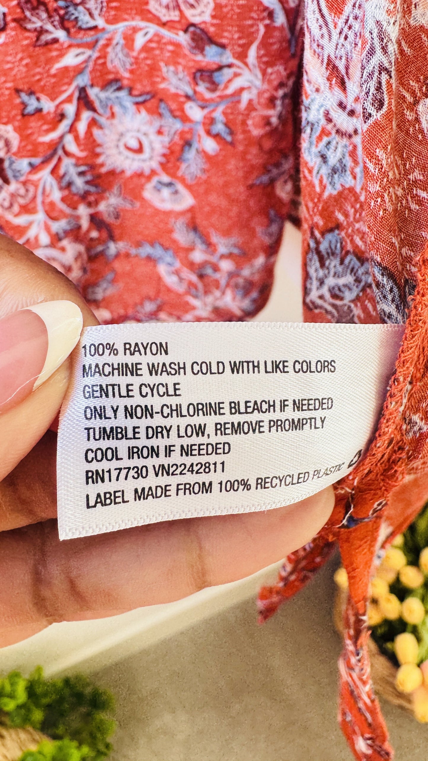 Knox Rose Red Floral Print Open Front Kimono Cardigan Size One Size