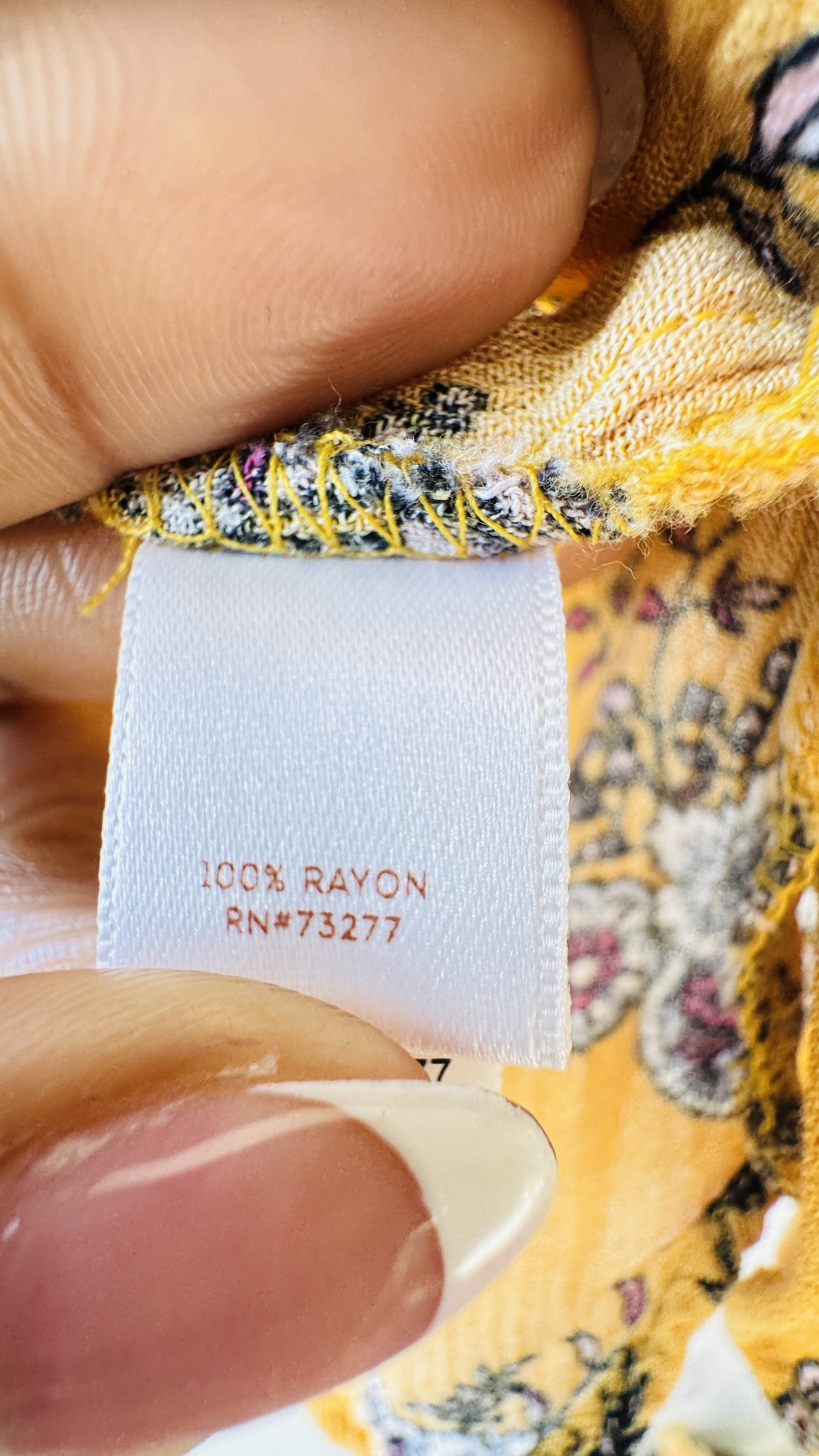 LC Lauren Conrad Yellow Floral Flutter Sleeve Boho Blouse - Size L