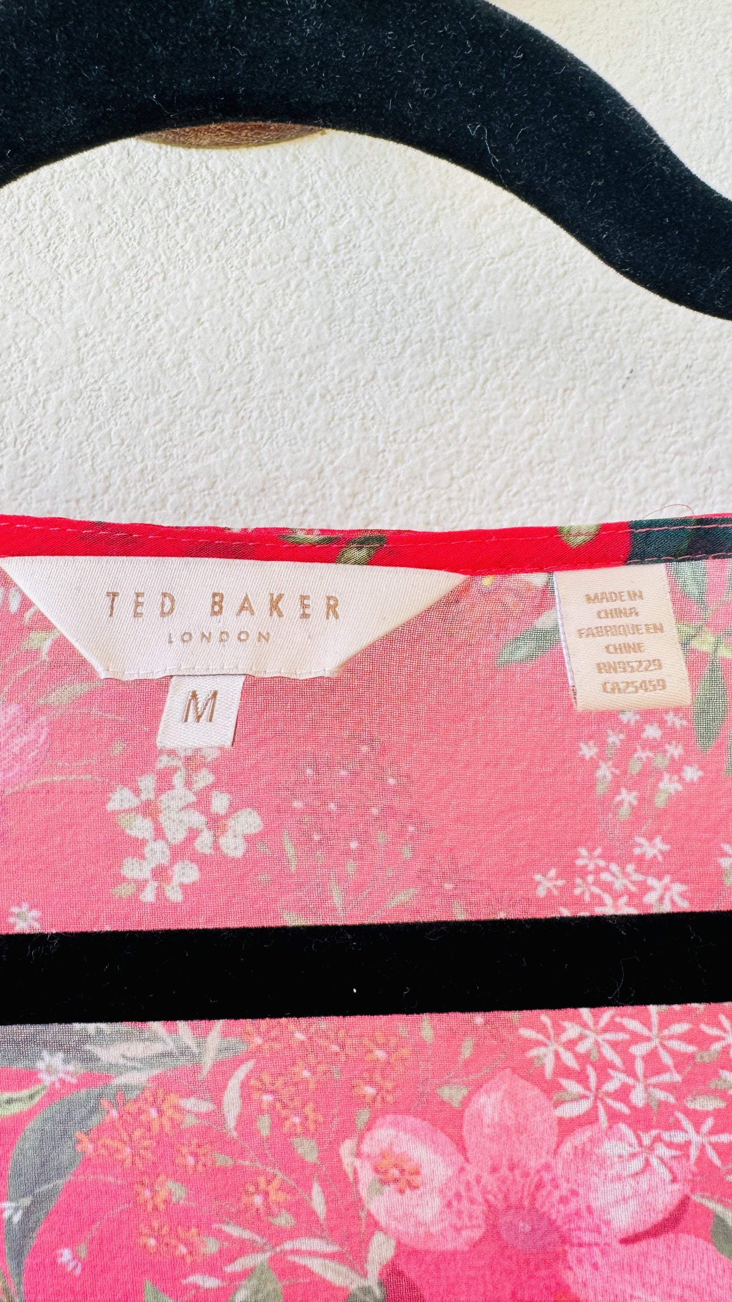 Ted Baker Floral Sheer Kaftan Tunic Top - Size M