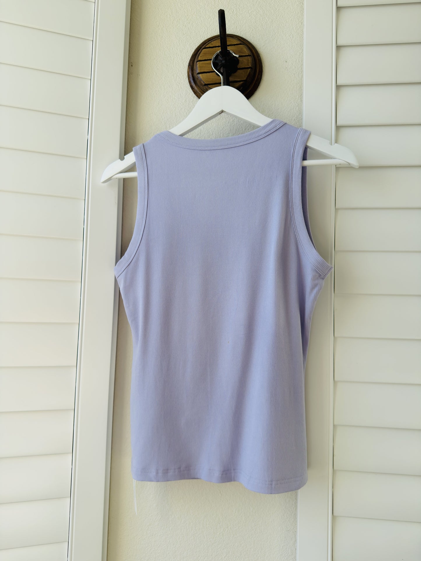 LYANER Lavender Ribbed Scoop Neck Tank Top - Size L