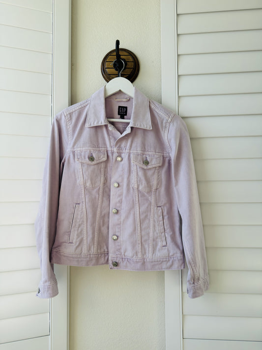 GAP Lavender Purple Denim Jacket Size S