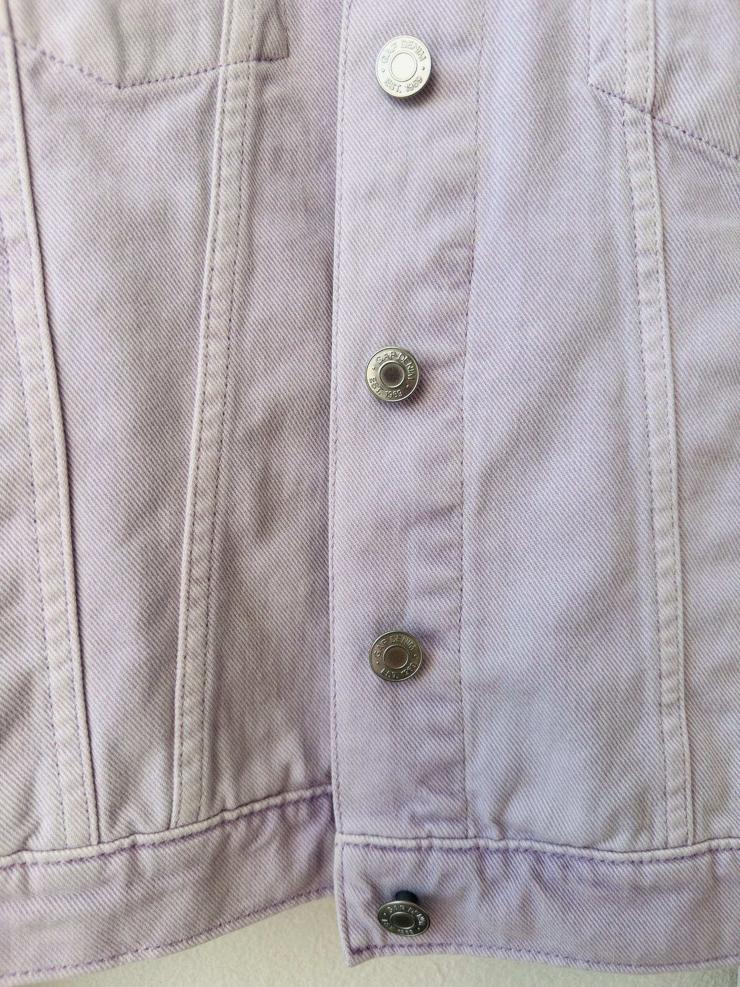 GAP Lavender Purple Denim Jacket Size S