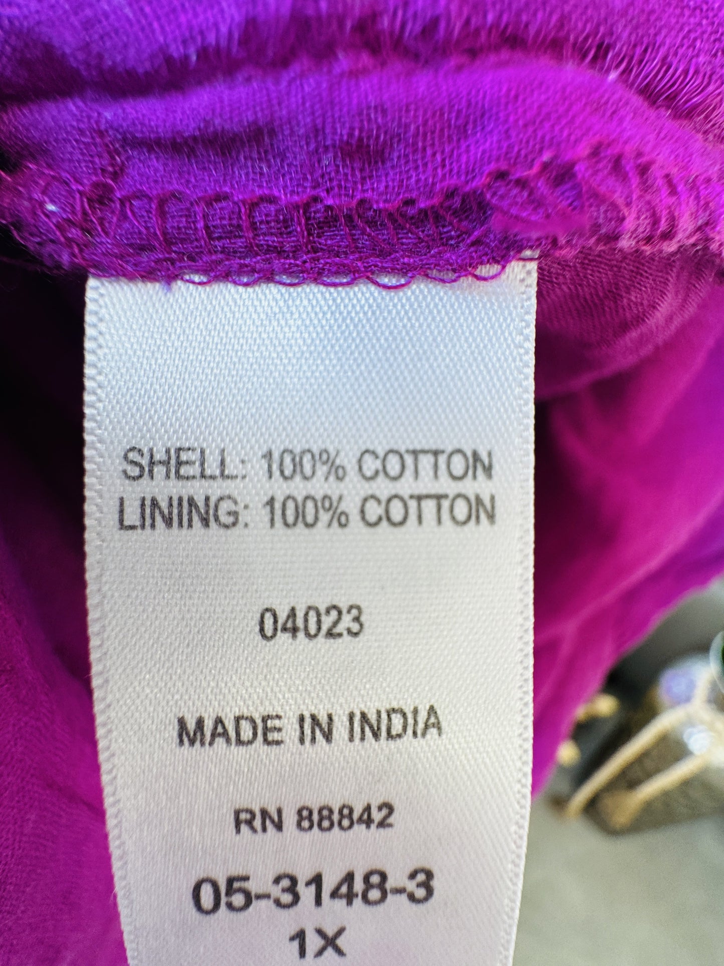 Woman Within Magenta Cotton Sleeveless Midi Dress - Size 1X