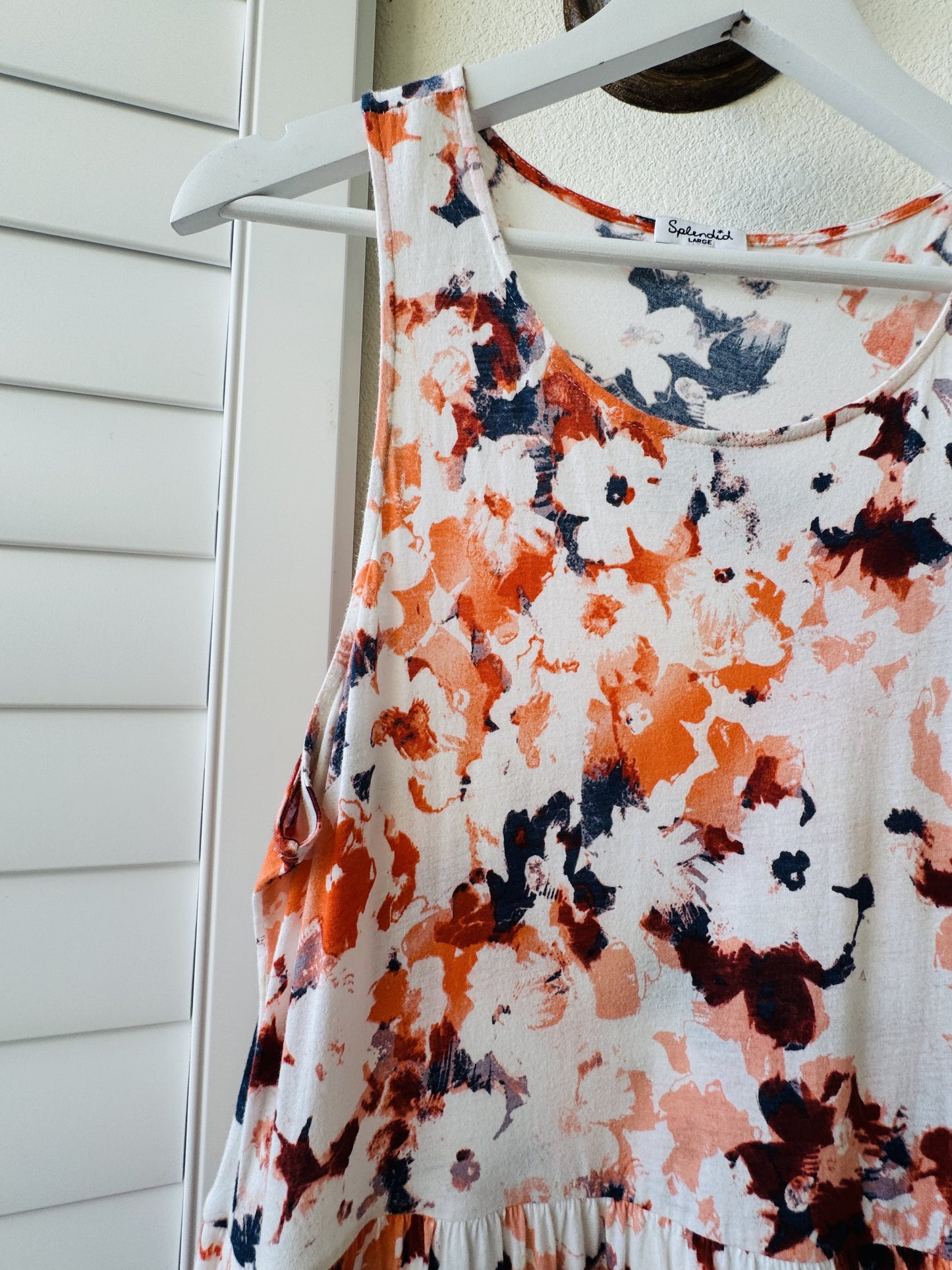 Splendid Floral Watercolor Knit Maxi Dress - Size L