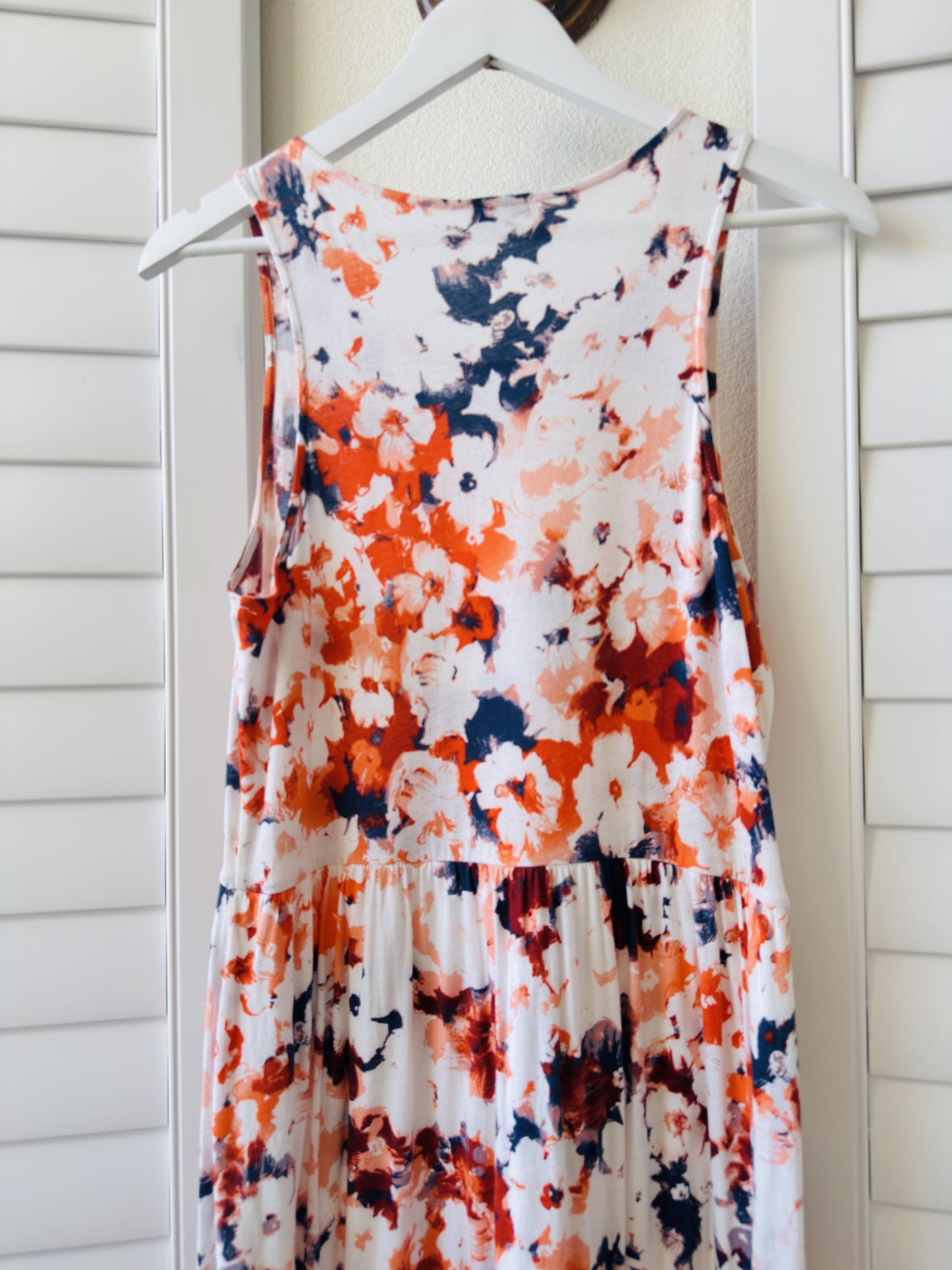 Splendid Floral Watercolor Knit Maxi Dress - Size L