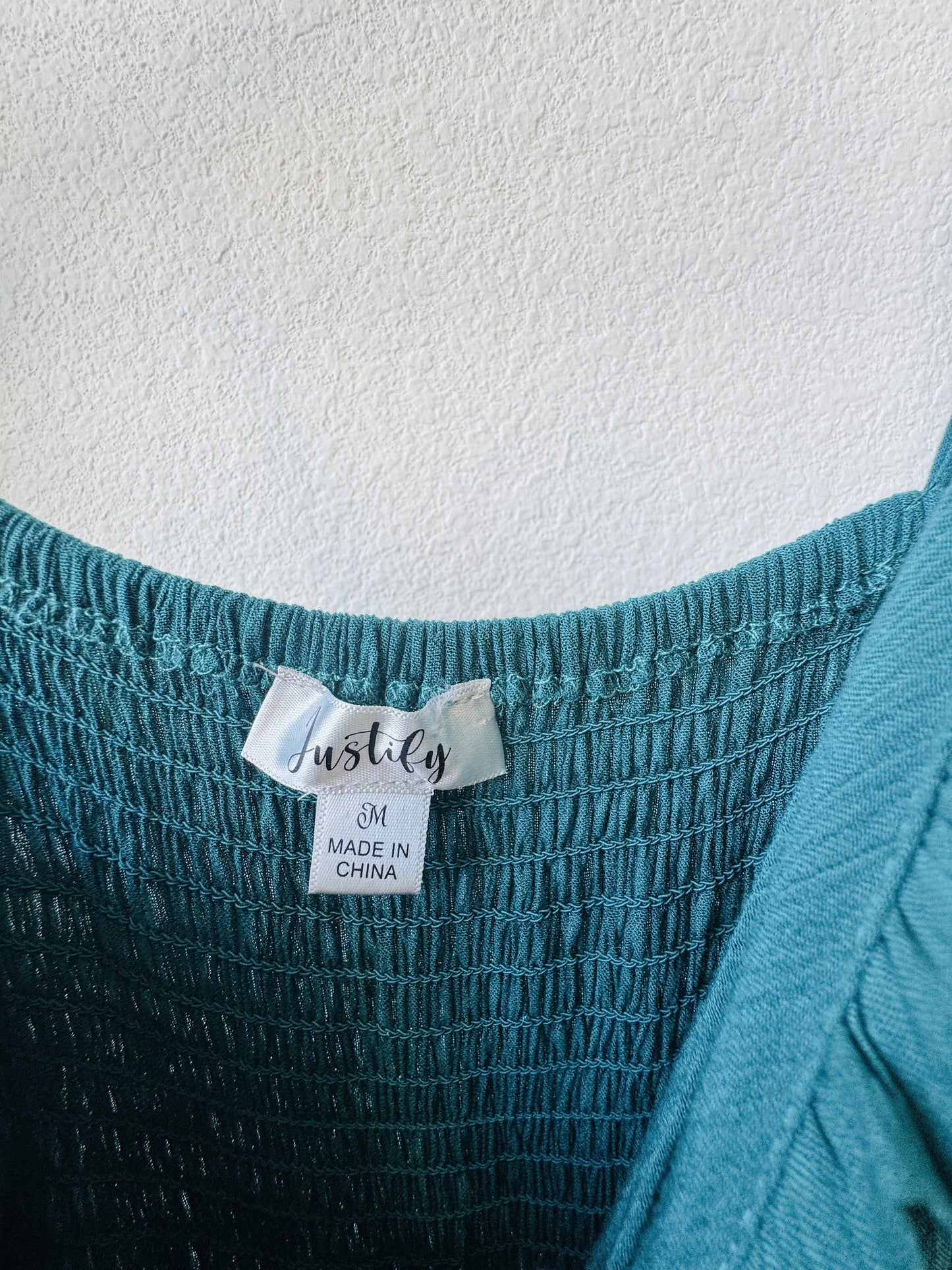Justify Teal Tie-Front Tiered Maxi Dress - Size M