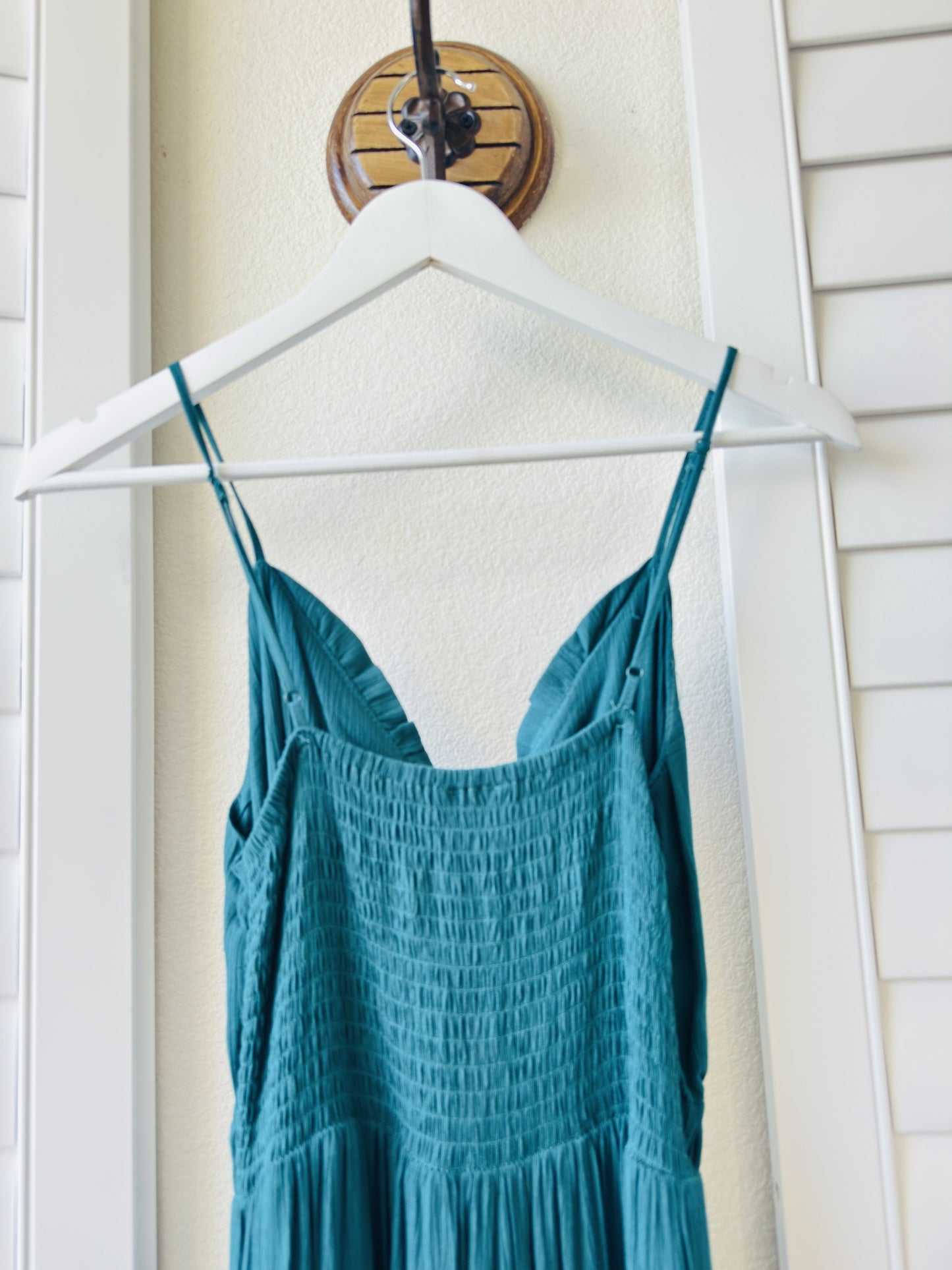 Justify Teal Tie-Front Tiered Maxi Dress - Size M