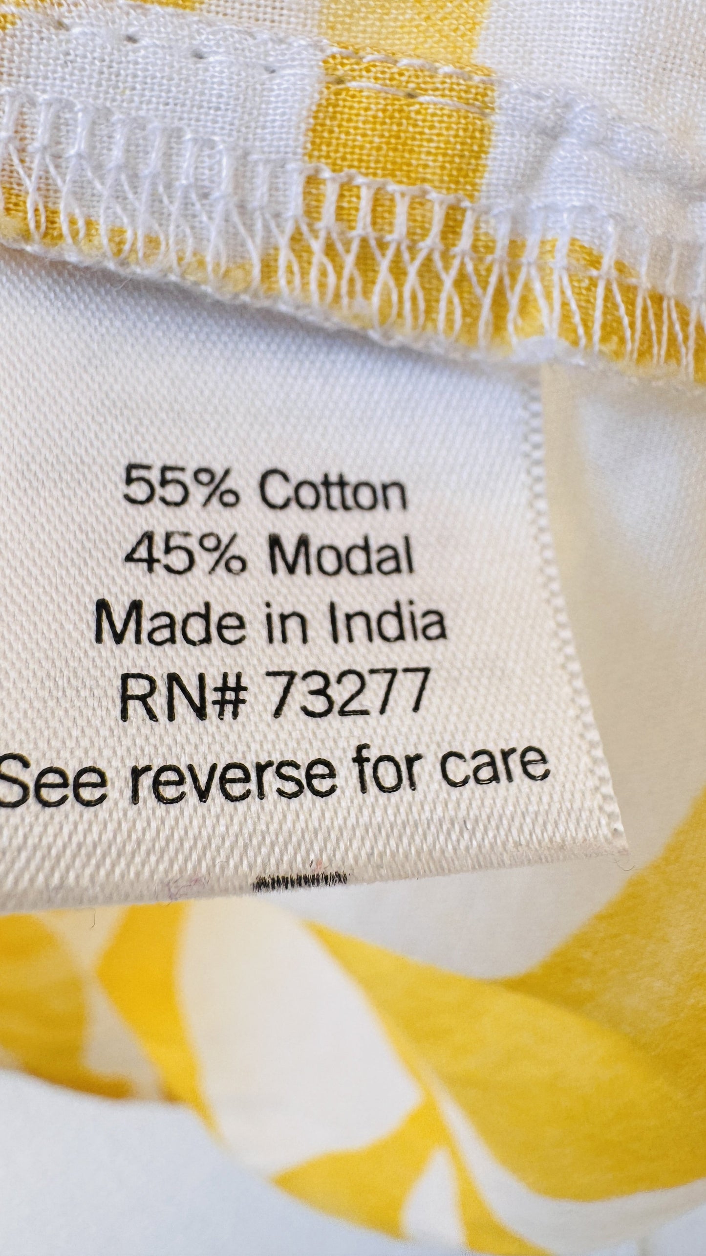 Sonoma Goods for Life Yellow Leaf Print Short Sleeve Blouse - Size L
