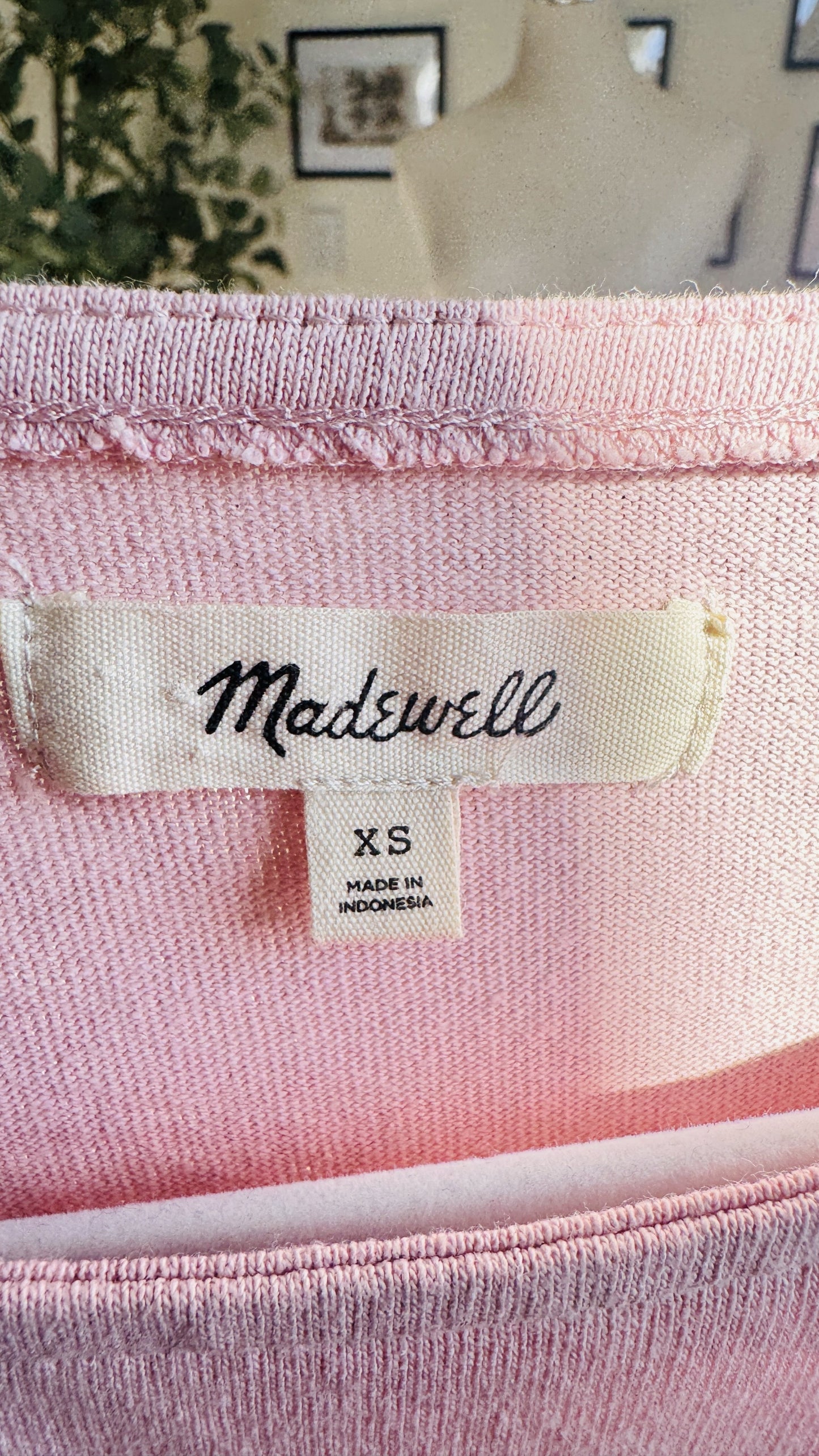 Madewell Pink Short Sleeve Cotton T-Shirt Size XS