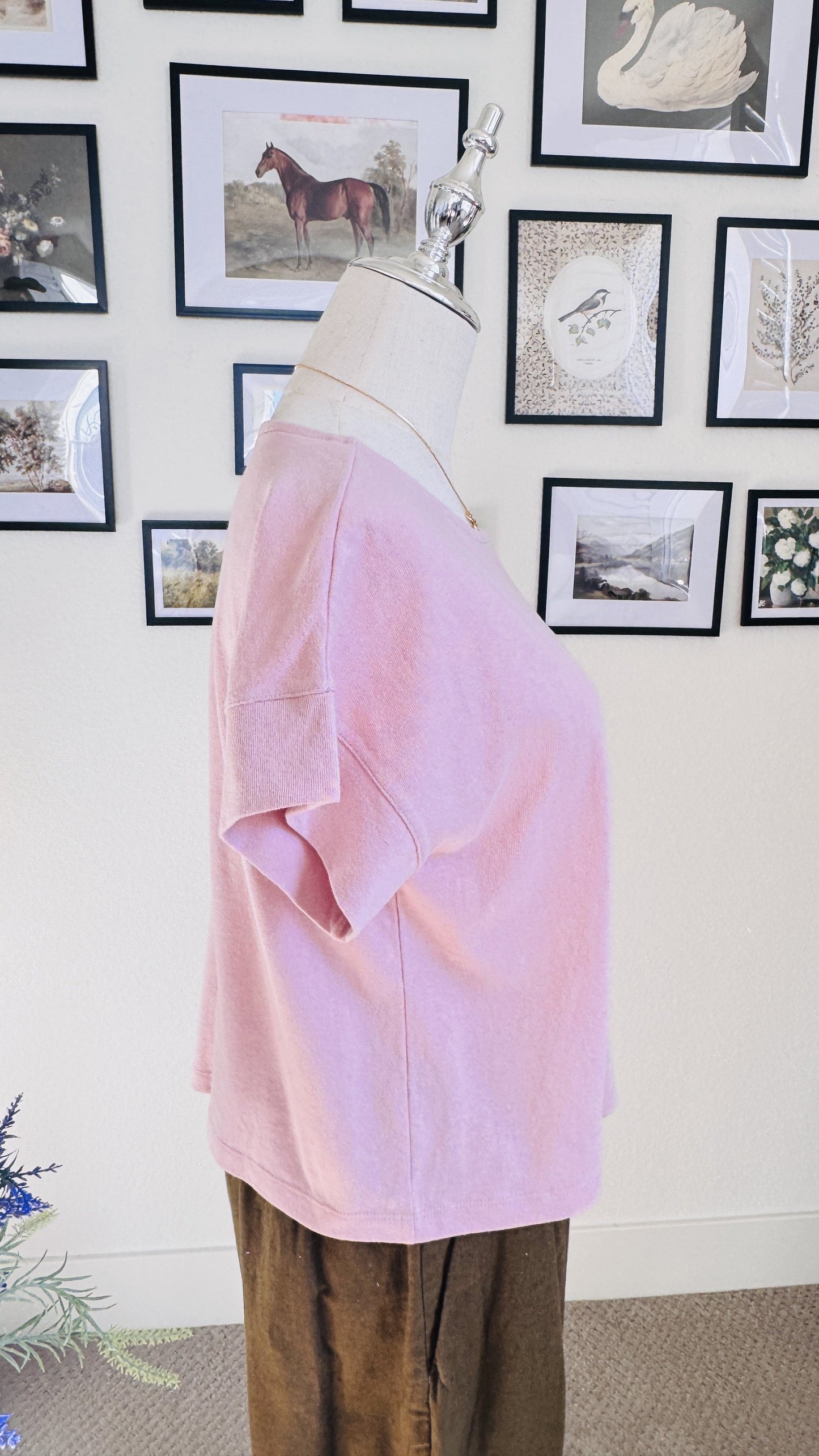 Madewell Pink Short Sleeve Cotton Tee - Size M