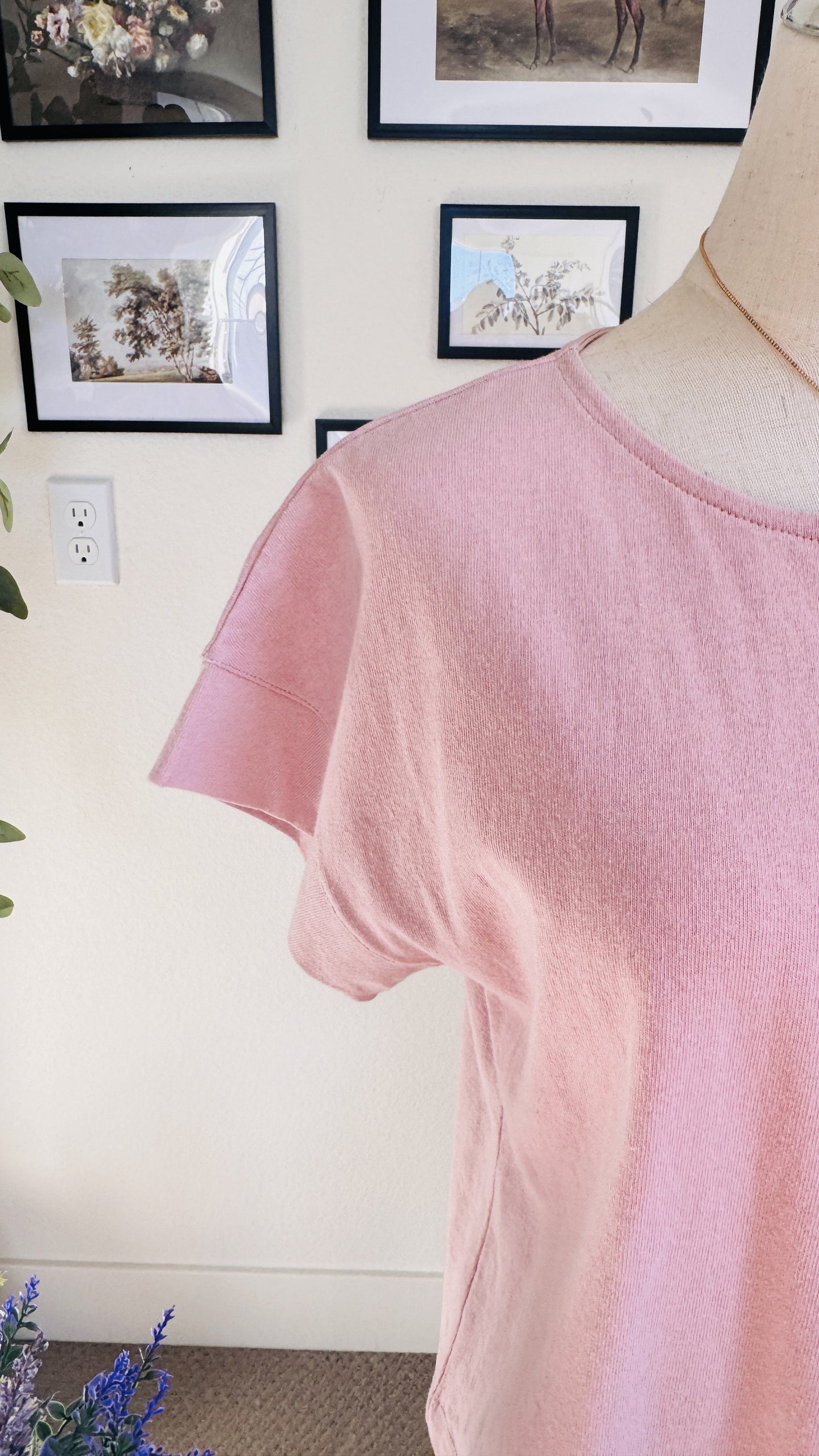 Madewell Pink Short Sleeve Cotton Tee - Size M