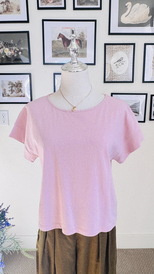 Madewell Pink Short Sleeve Cotton Tee - Size M