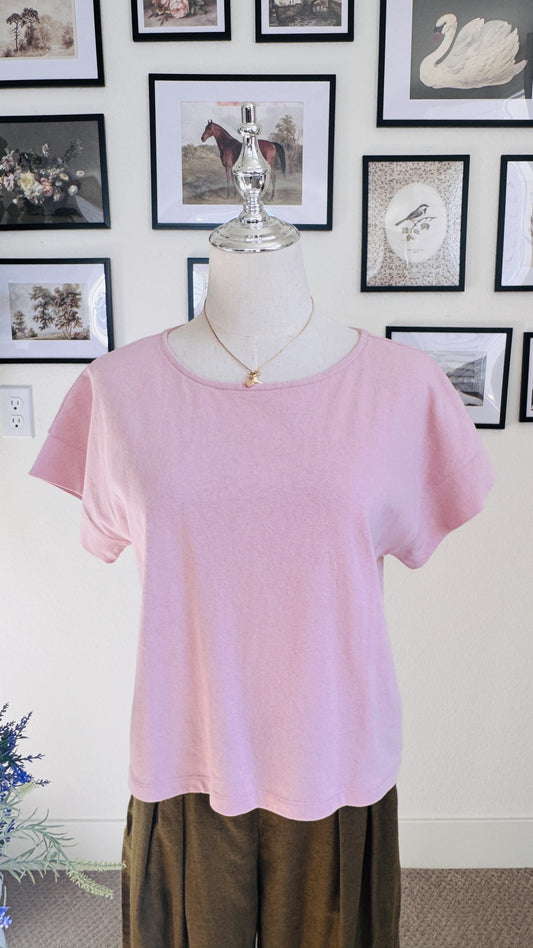 Madewell Pink Short Sleeve Cotton Tee - Size M