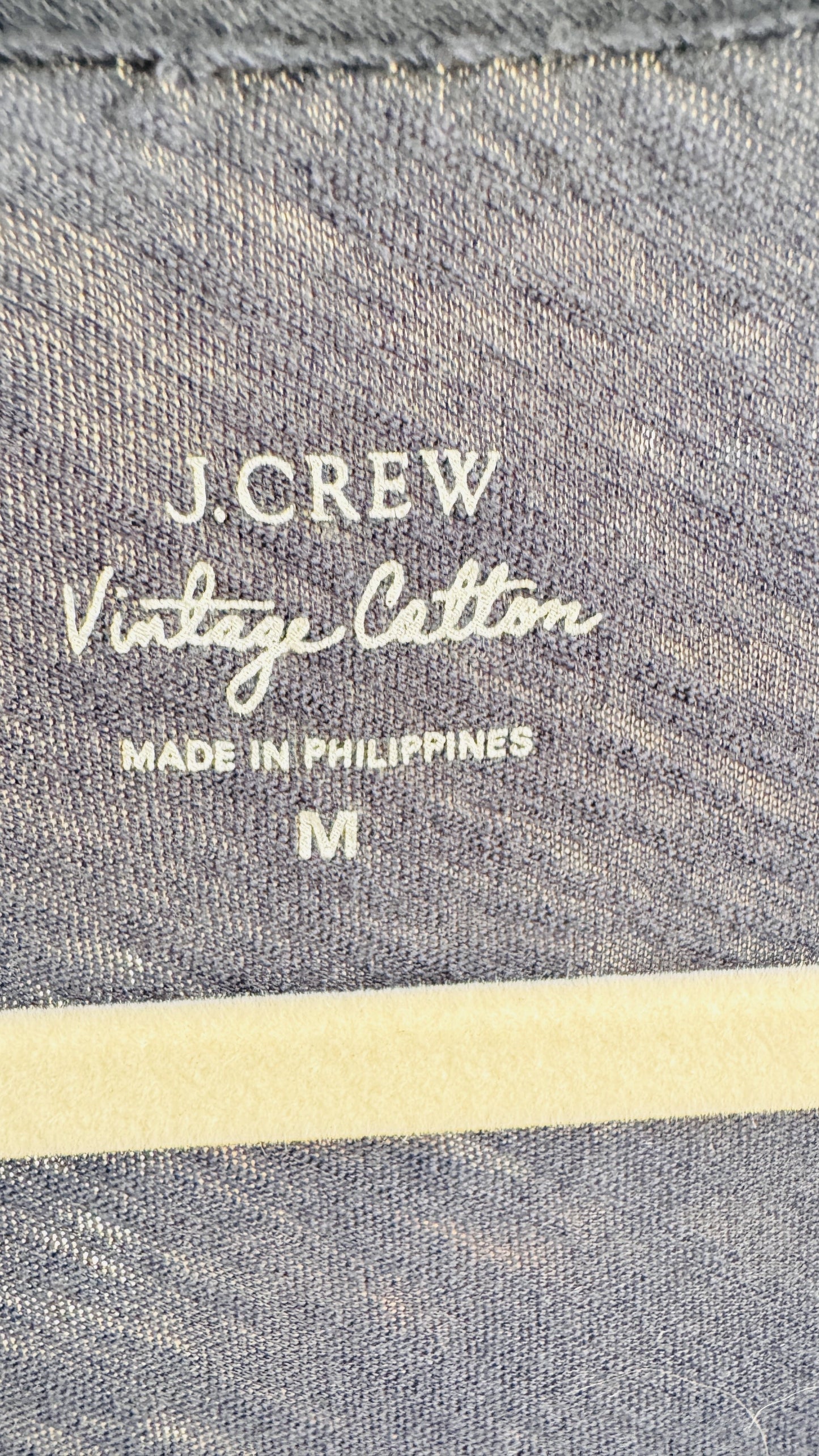 J.Crew Navy Blue Vintage Cotton V-Neck T-Shirt - Size M