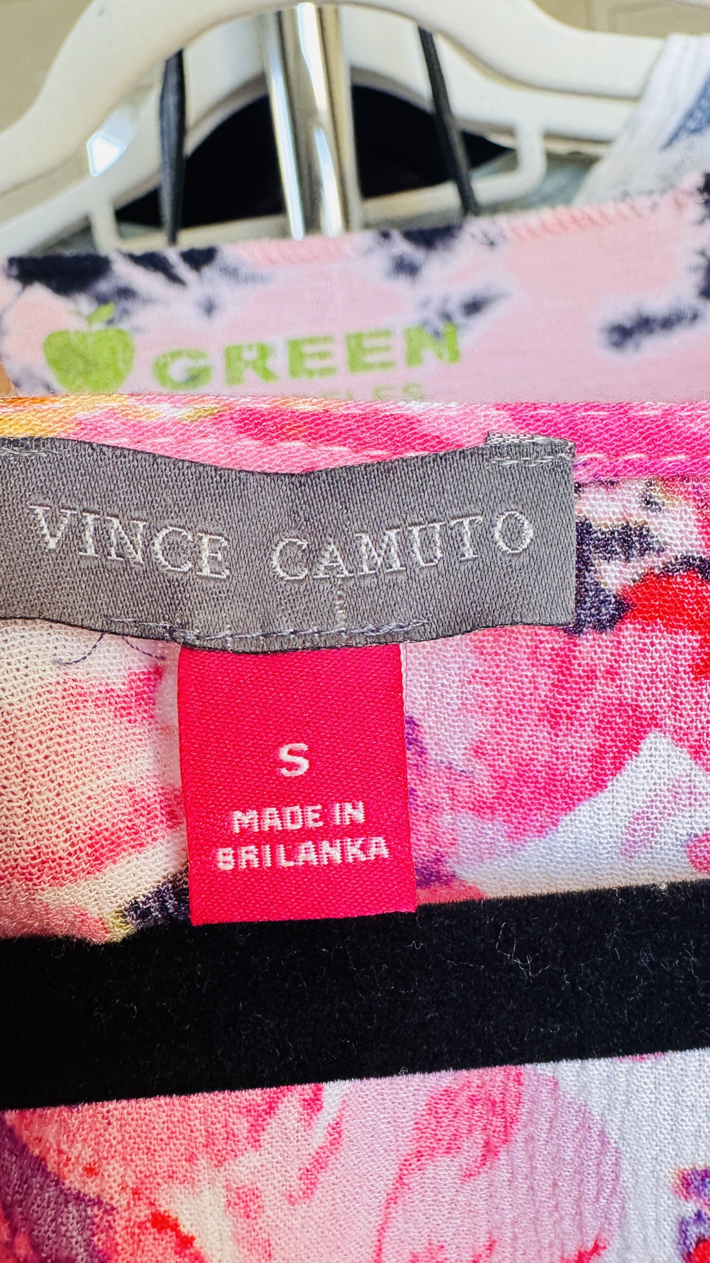Vince Camuto Floral Print V-Neck Tie-Waist Blouse - Size S