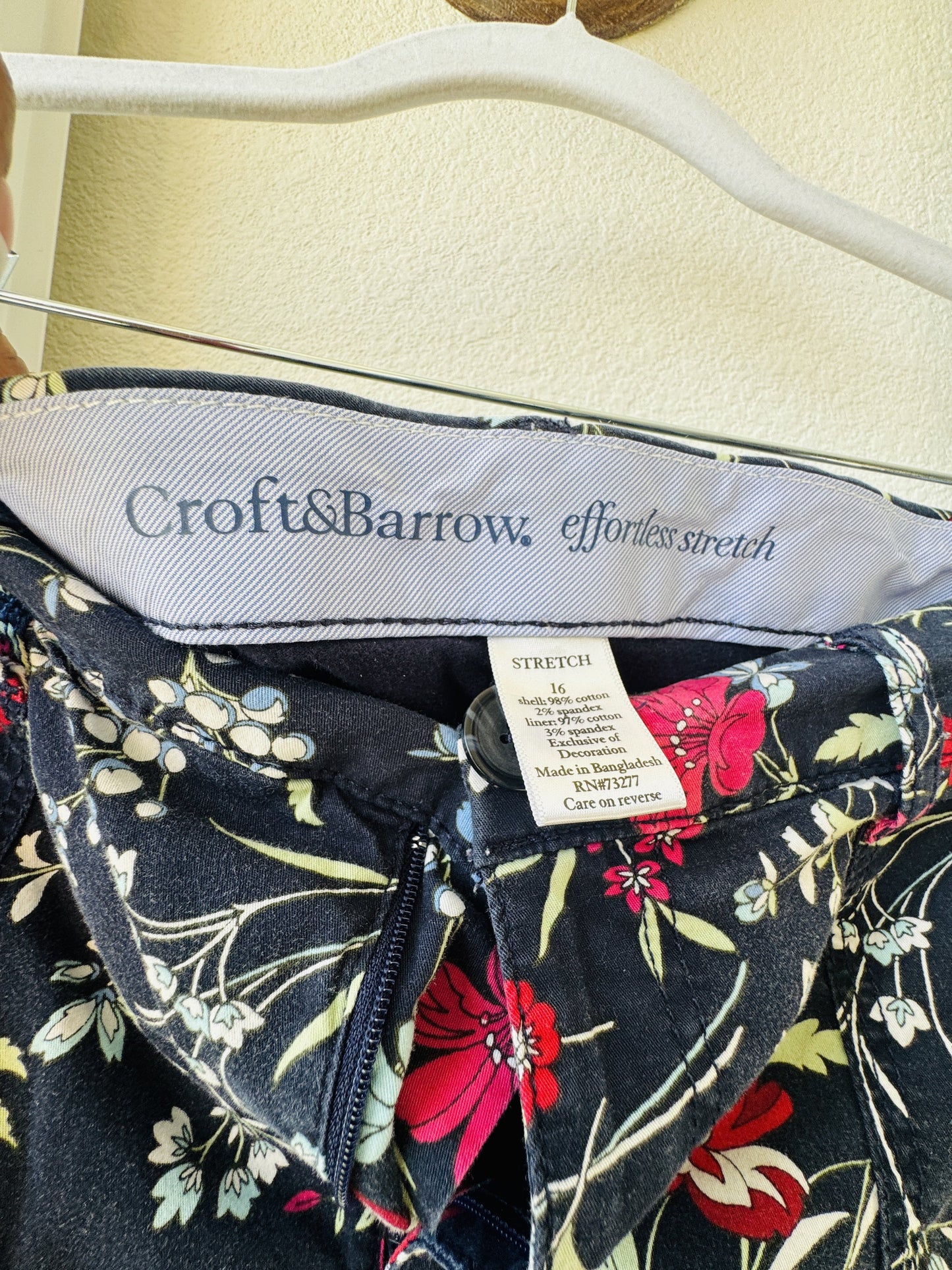 Croft & Barrow Floral Effortless Stretch Skirt Size 16