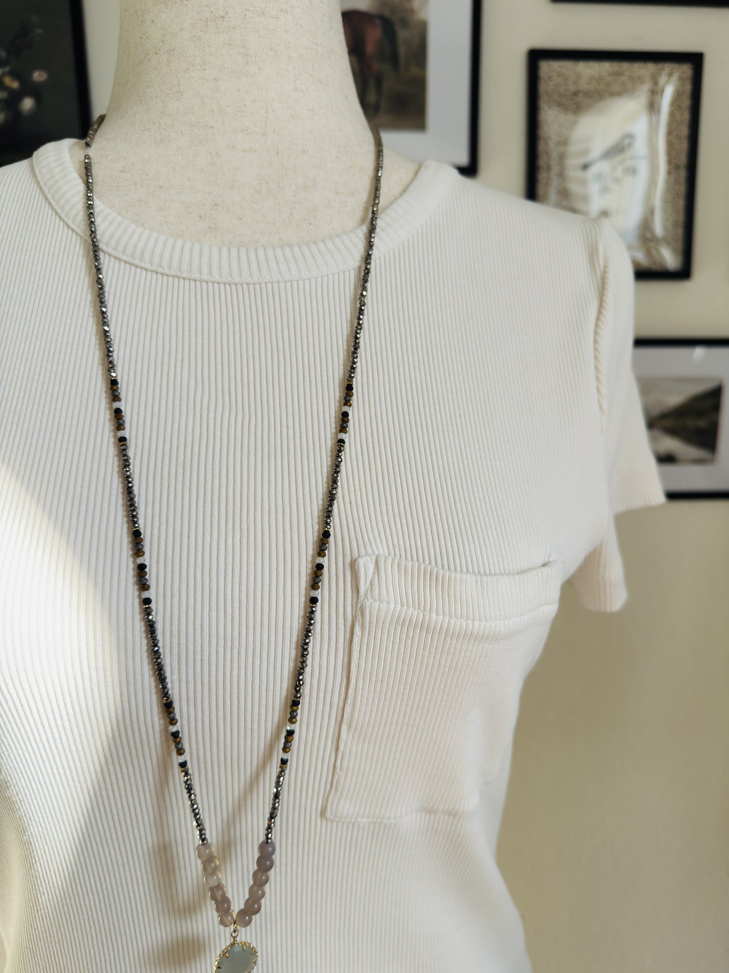 Madewell White Ribbed Pocket Tee - Size M