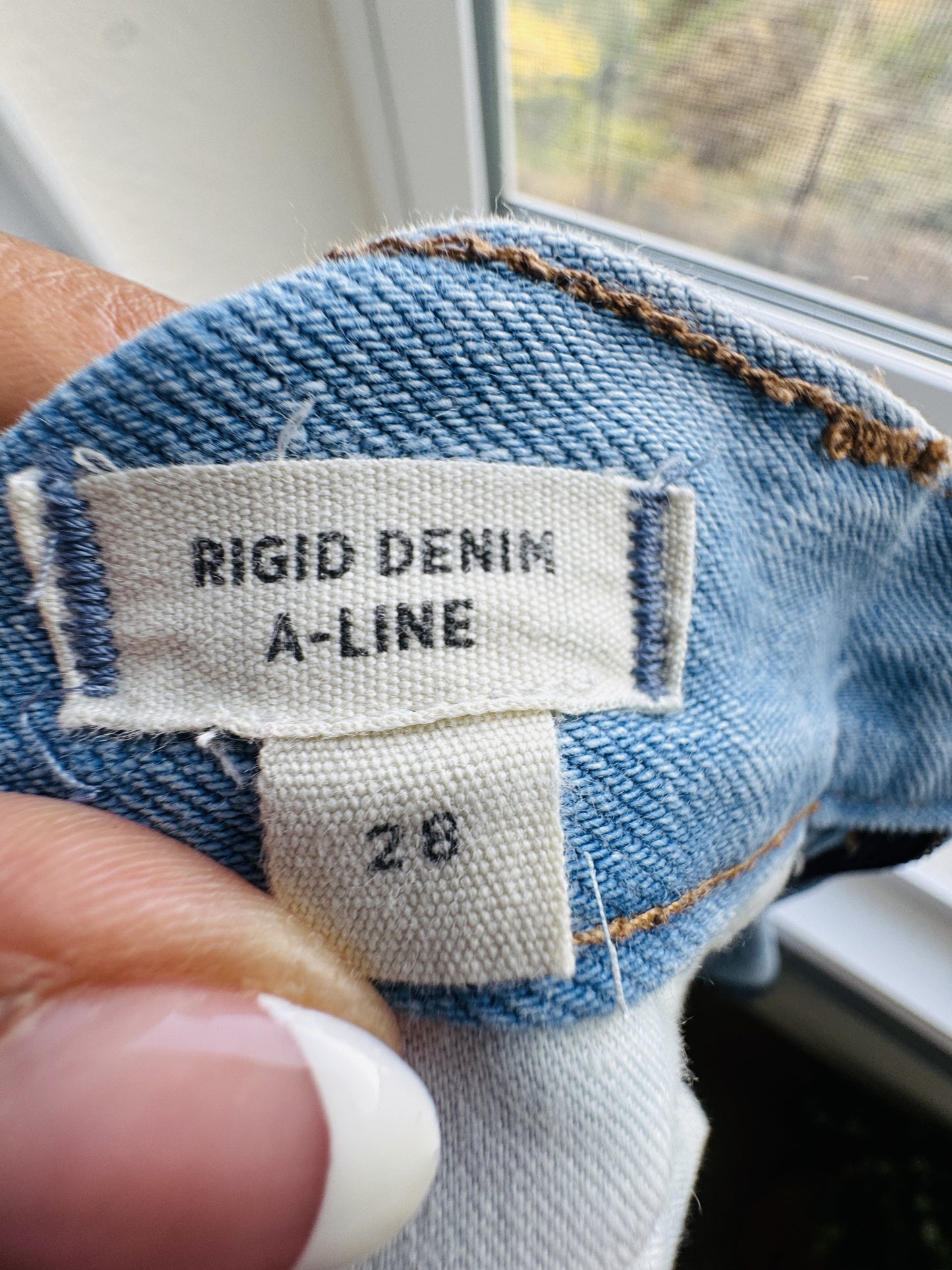 Madewell Rigid Denim A-Line Mini Skirt - Size 28
