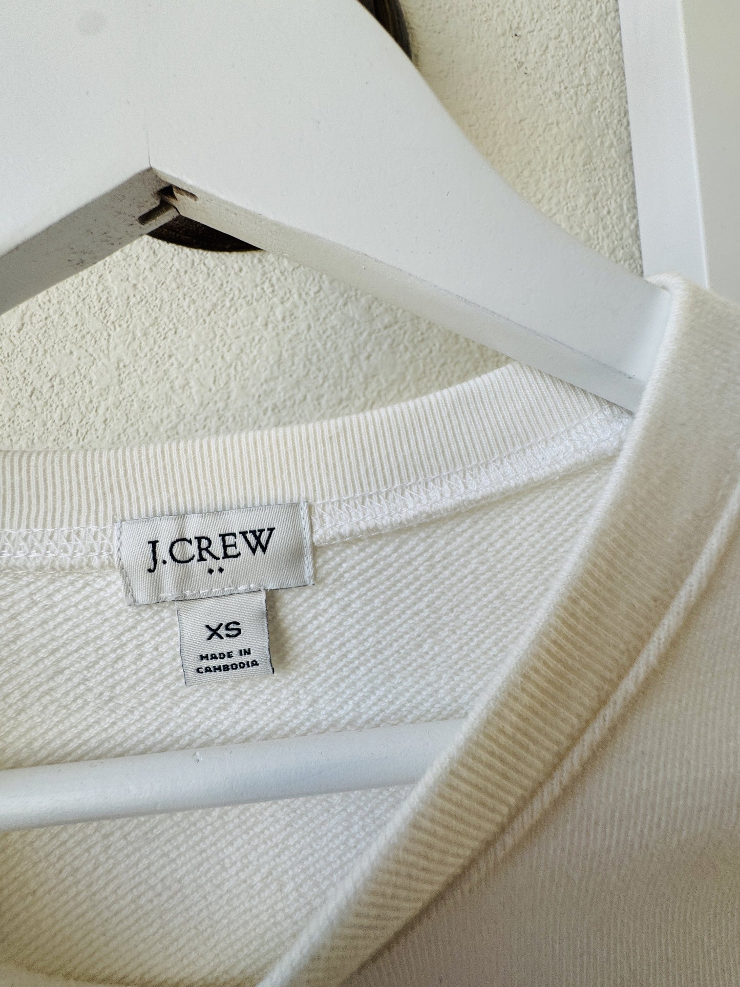 J.Crew Polka Dot Layered Mixed Media Sweatshirt - Size XS