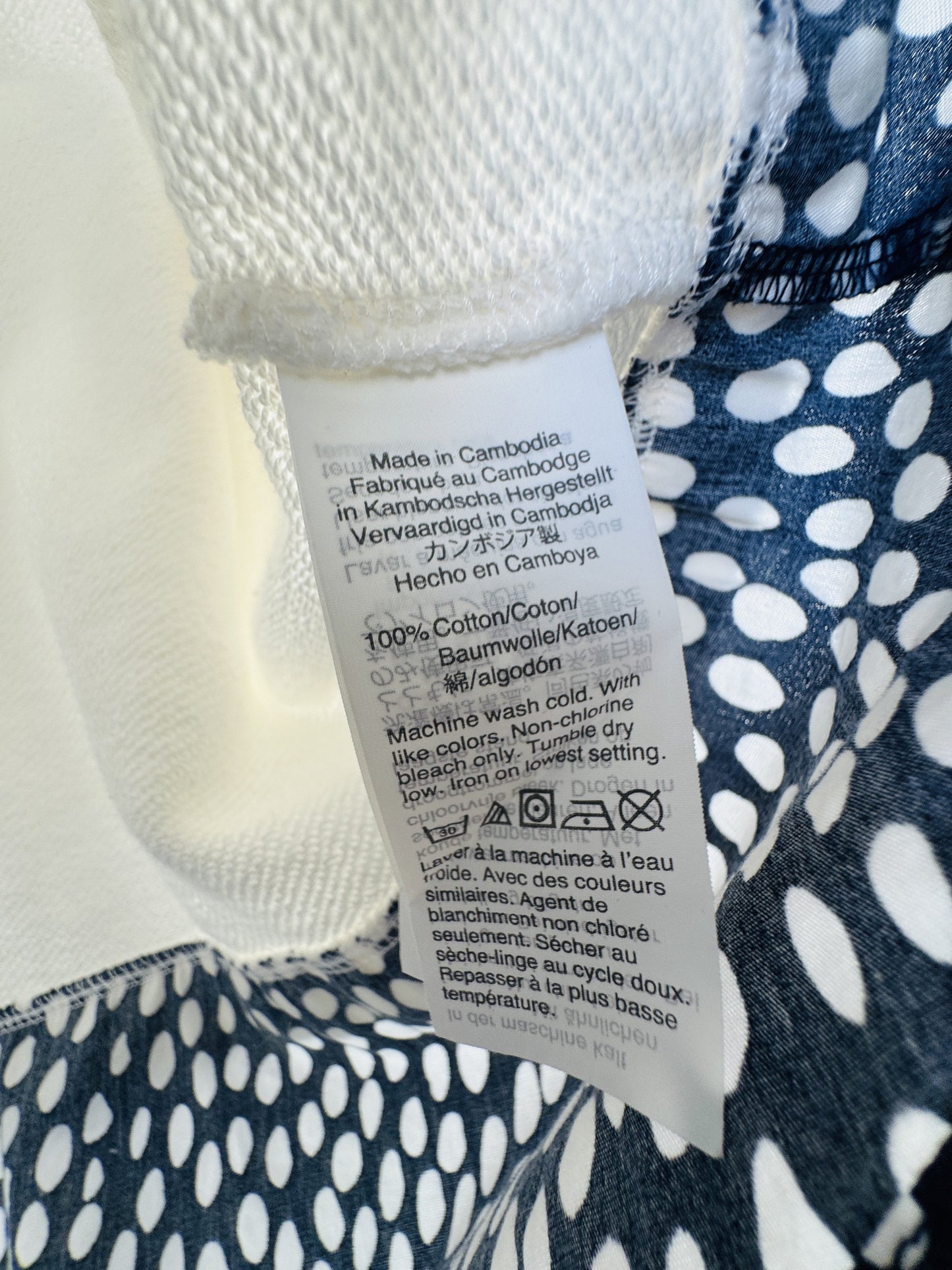 J.Crew Polka Dot Layered Mixed Media Sweatshirt - Size XS