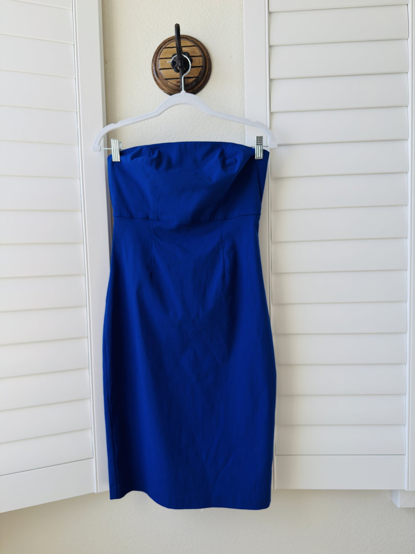 Express Cobalt Royal Blue Strapless Stretch Sheath Dress - Size 5/6