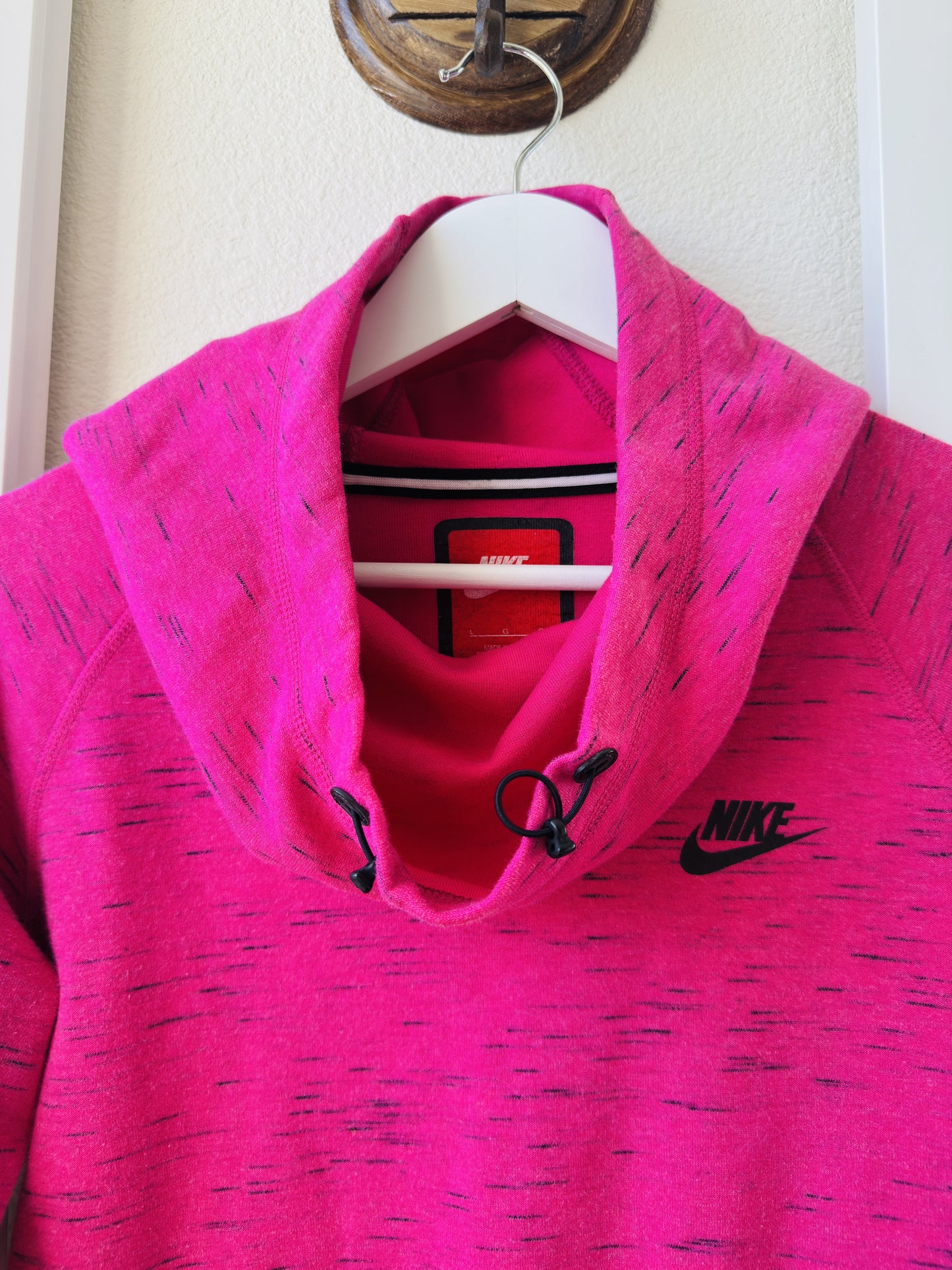 Nike Tech Fleece Space-Dye Cowl Neck Hoodie - Size L