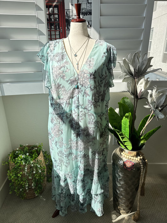 Tommy Hilfiger Women's Floral Print Maxi Dress, Size 22W