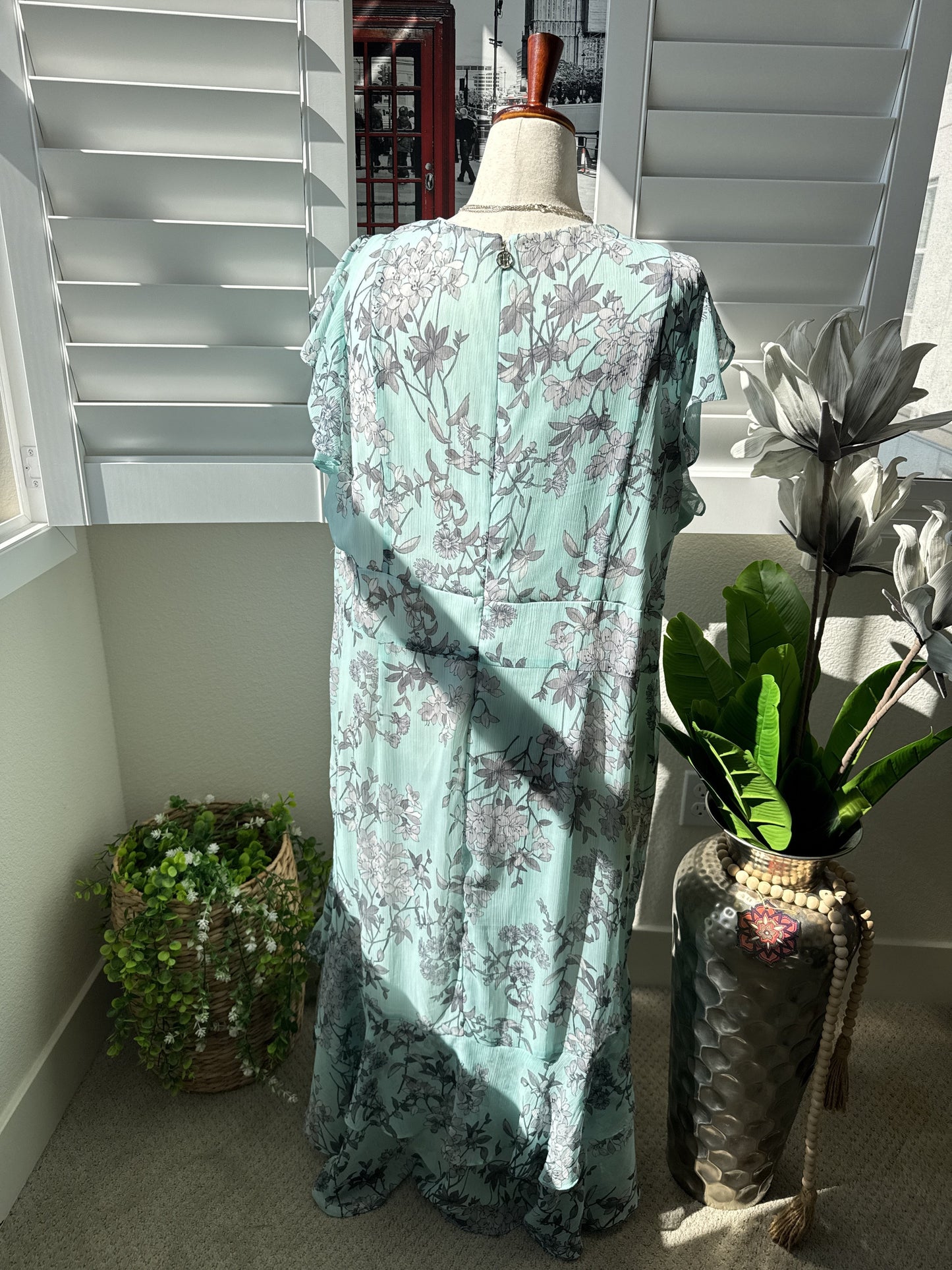 Tommy Hilfiger Women's Floral Print Maxi Dress, Size 22W
